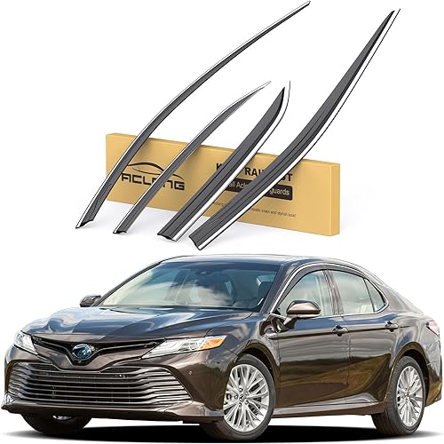 ACLONG Protectores de lluvia para Toyota Camry 2018-2023, deflectores de visera de ventilación con cinta en ventanas laterales mejorados,