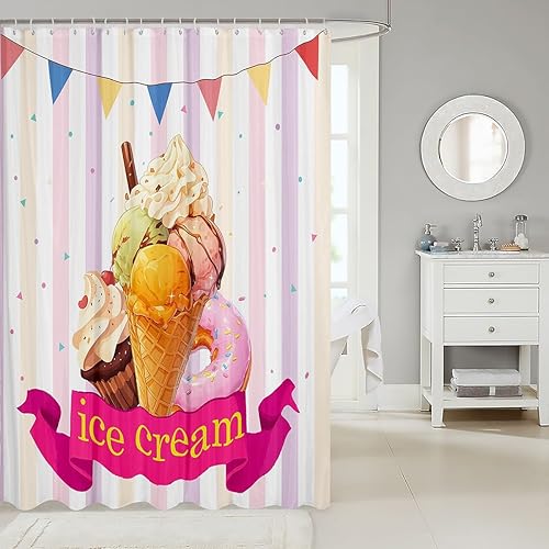 Miniatura 79 de Cortinas de ducha impermeables con diseño de barco pirata de caricaturas, tela de aventura marina, cortina de ducha de baño con peces submarinos,