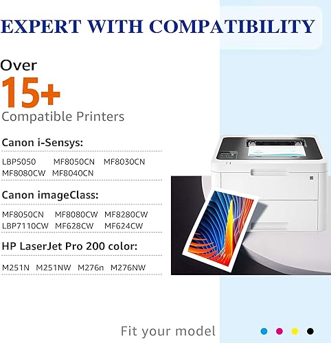 Miniatura 5 de HaloFox Cartucho de tóner de repuesto compatible para Canon 131 131H imageClass MF624Cw MF628Cw MF8280Cw LBP7100Cw MF8230Cn MF8080Cw para impresora