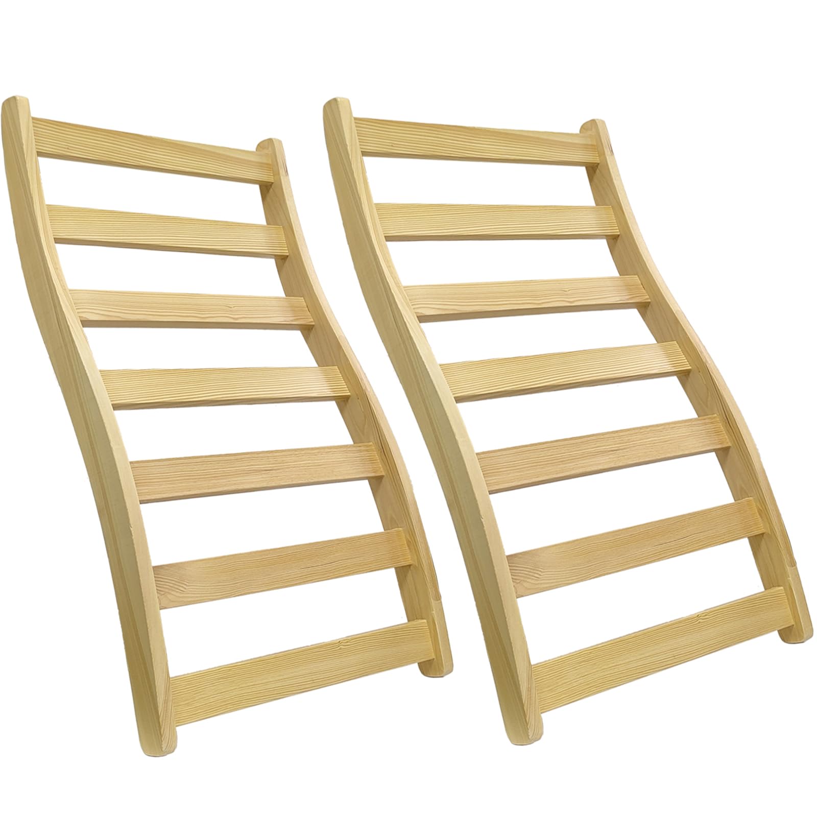 LTCCDSS 2PCS Sauna Backrest Hemlock | S-Shape Design - Slip-Resistant - Non-Toxic - Comfortable - Sauna Accessories Kit Apply to Barrel or Infrared Sauna-23.98 in * 15.54inch