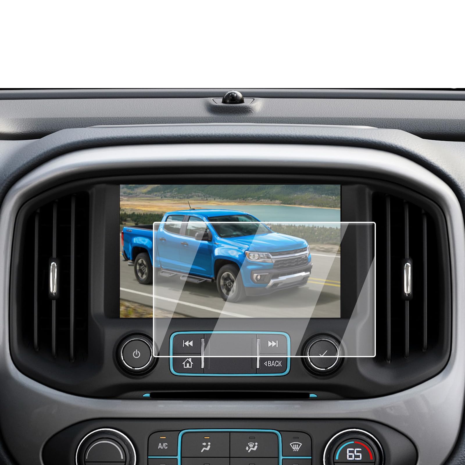 ECOZEN Screen Protector For 2018-2022 Chevy Colorado, 8-Inch Navigation HD Tempered Glass Screen Protector For 2018-2022 Colorado(Z71 /LT /ZR2)