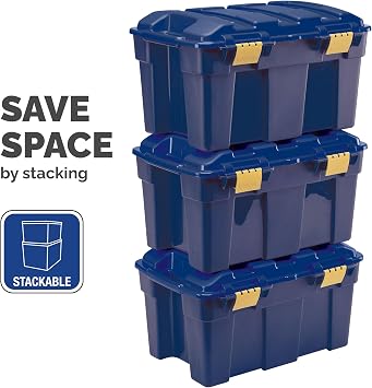 Bankers Box 40L Plastic Tote Box 2-Pack, BPA-Free Polypropylene, 100% Recycled Lids, Nesting & Stackable, Split Lid, 33x39x59cm, Versatile for Home & Office