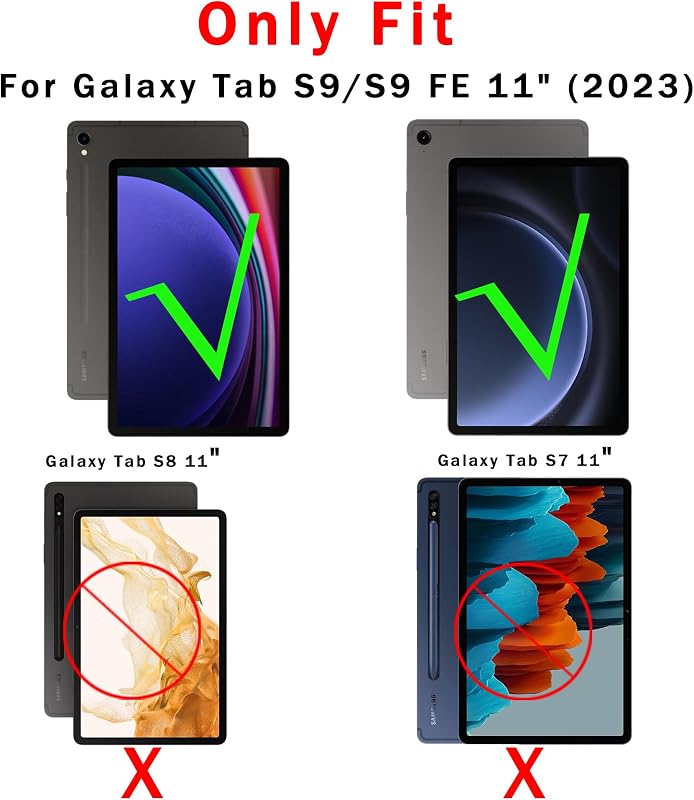 ROOFEI Samsung Galaxy Tab S10 Lite/S9 FE Billentyűzetes Tok QWERTZ Touchpad-dal