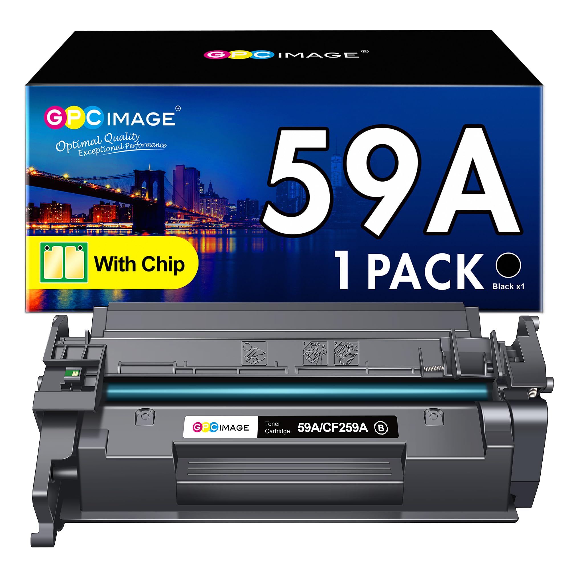 GPC Image 59A Con Chip Cartucce di Toner Compatibili per HP 59A CF259A 59X per LaserJet Pro MFP M428 M428fdw M428dw M428fdn M428m (Nero, 1-Pack)