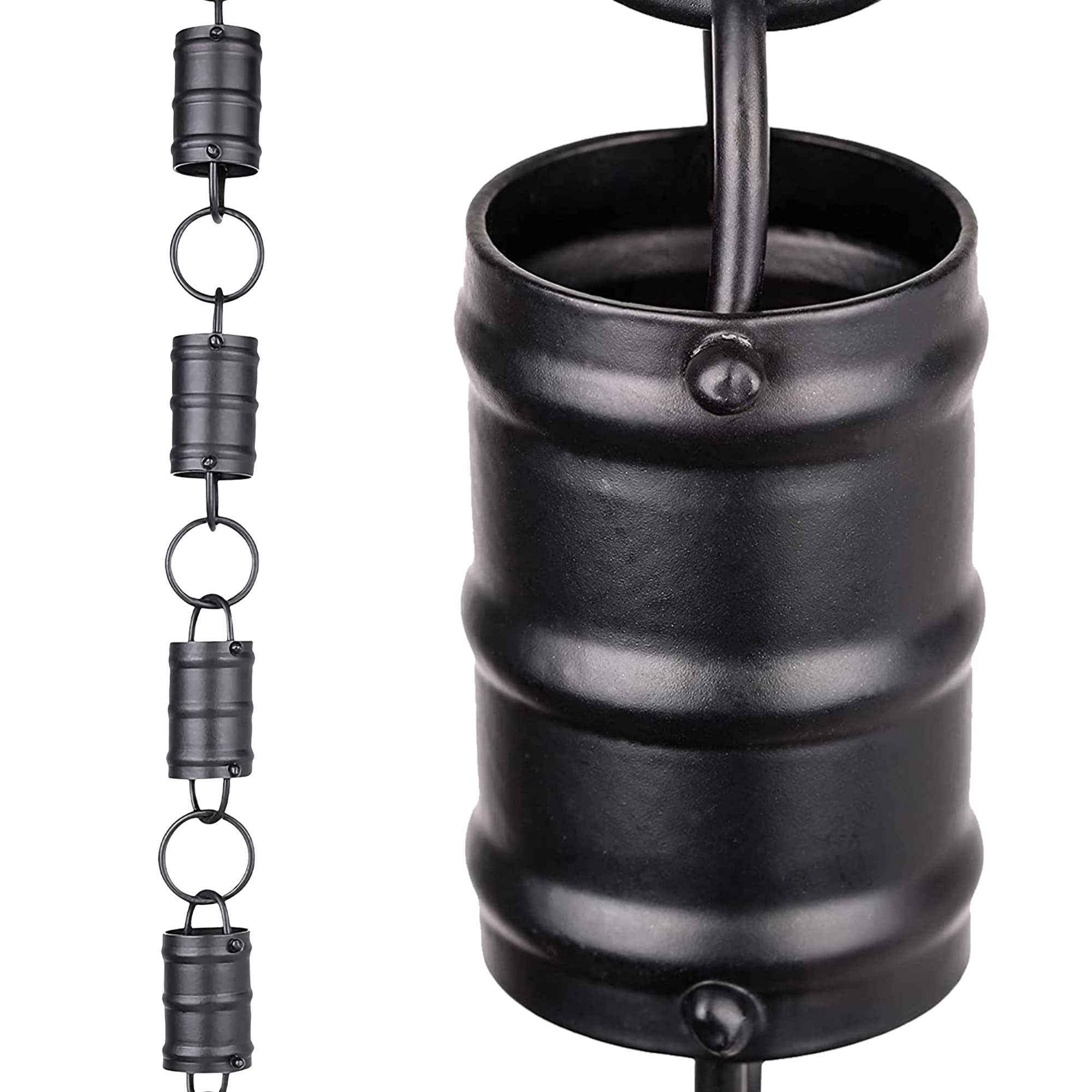 8.5 Feet Length - Functional & Decorative Replacement Downspout for Gutters - Rain Chain Gutter Catcher - Garden Rainwater Diverter for Home, Garden, Backyard