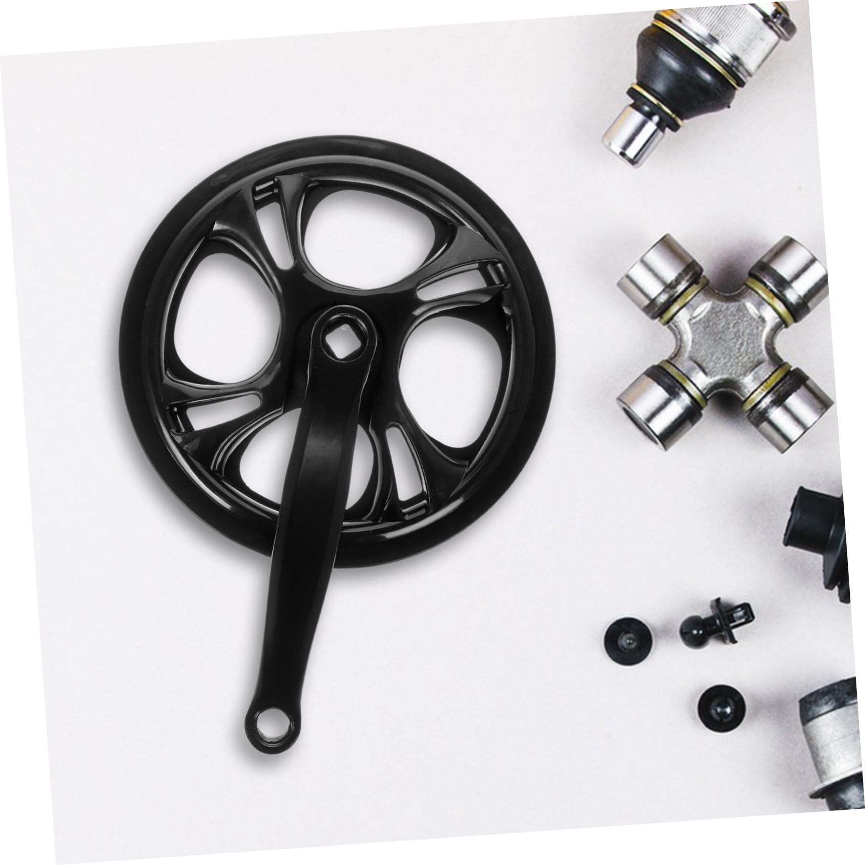 Mikinona Guarnitura velocità Singola Nera in Ferro, Set 1 per Bici | Design Antiscivolo Catena, Struttura Leggera e Richiudibile, per Uscite Outdoor e Gite Tranquille