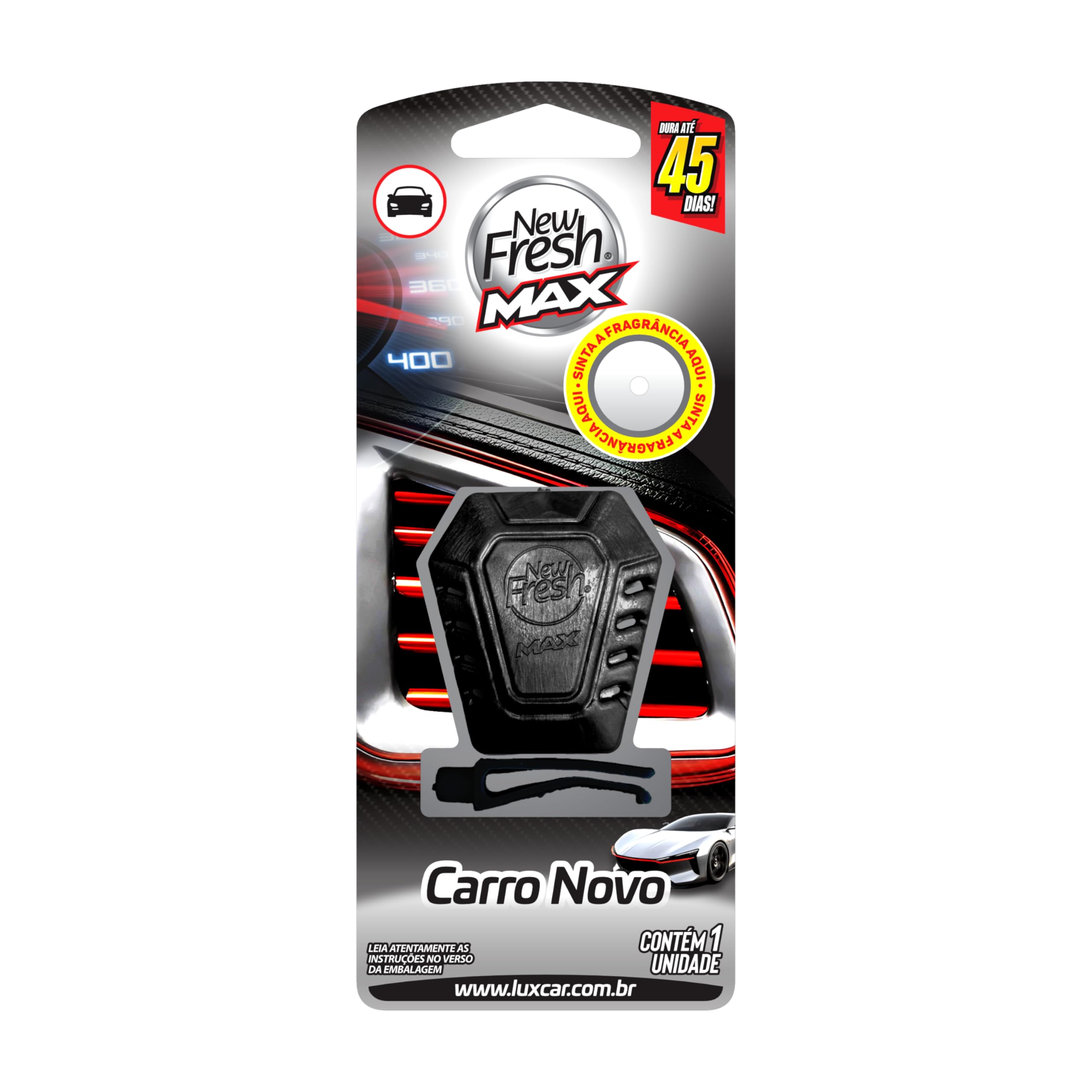 Luxcar New Fresh Max Carro Novo – Aromatizante Automotivo para Saída de Ar
