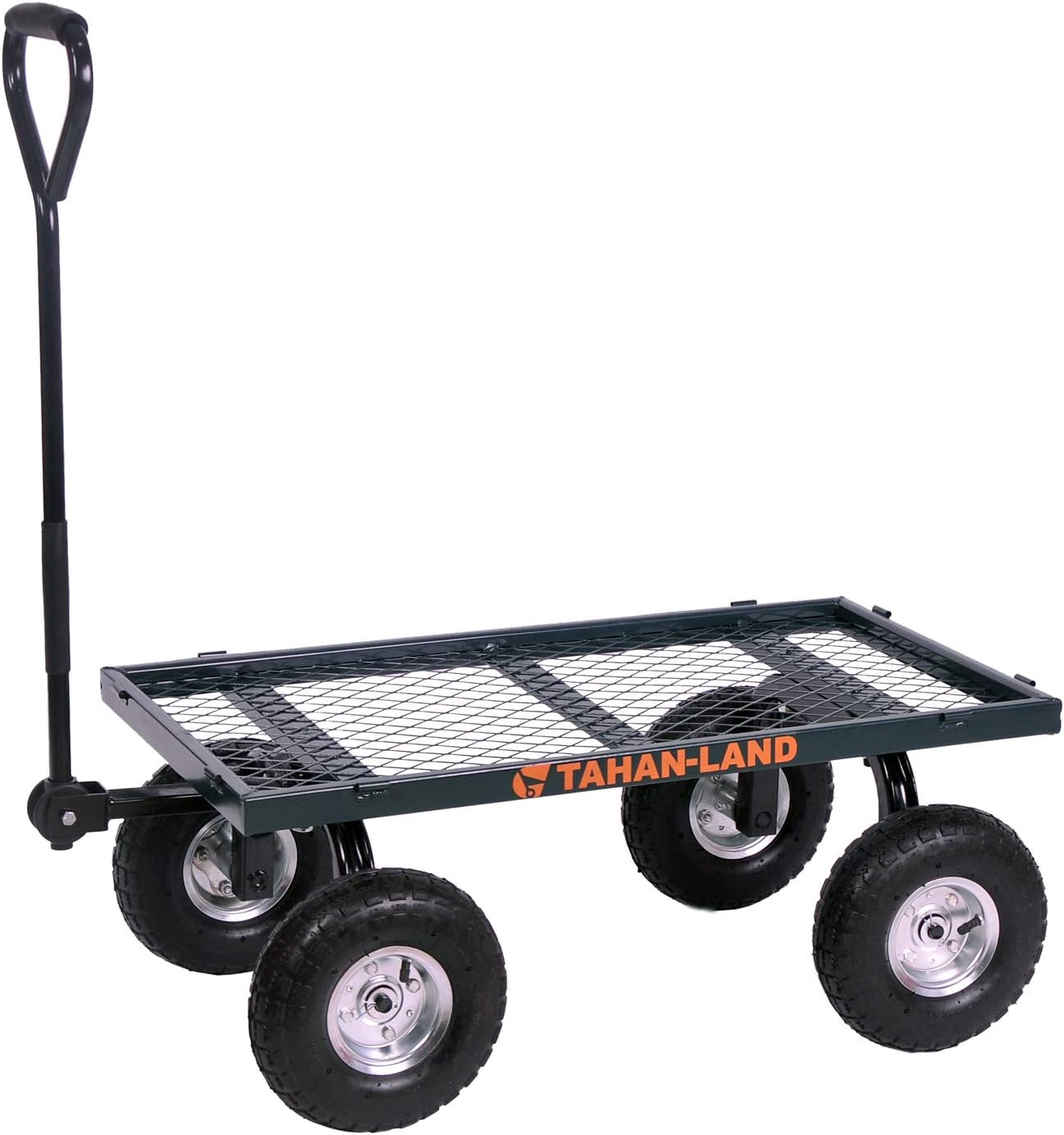 Utility Mesh Steel Garden Cart,Heavy-Duty Hand Truck with Removable Sides, 550-lbs Capacity, Green-39.3" x 22.8"x 6.3" inch : Patio, Lawn & Garden