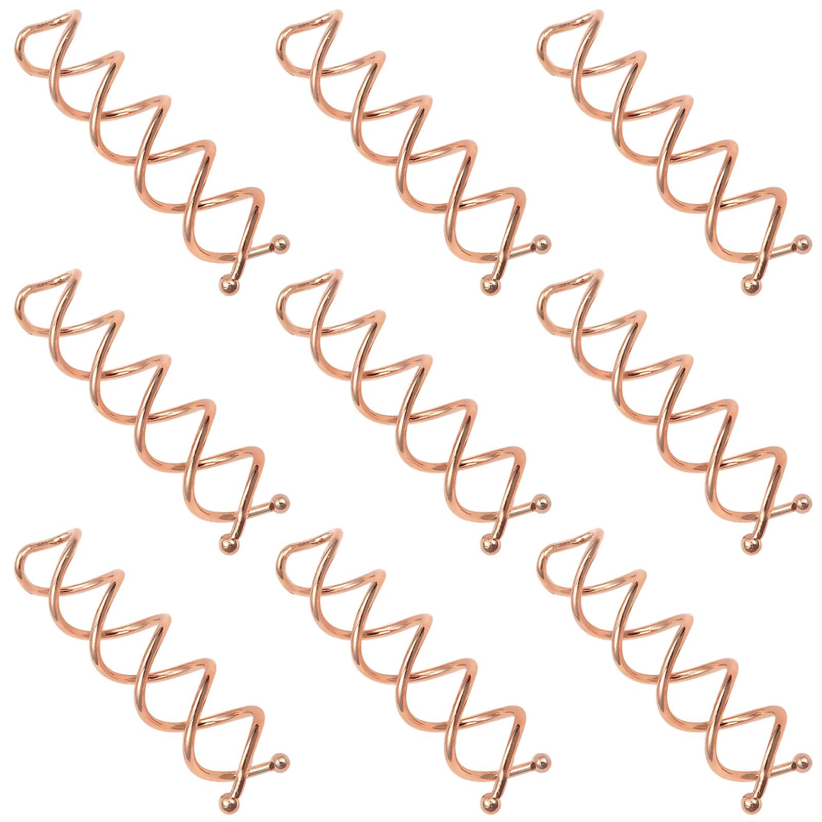 Tazweeq Spiral Hair Pin, 20pcs Spiral Twist Screw Hair Pins for Women Fast Bun Thick Hair Style-Rose Gold