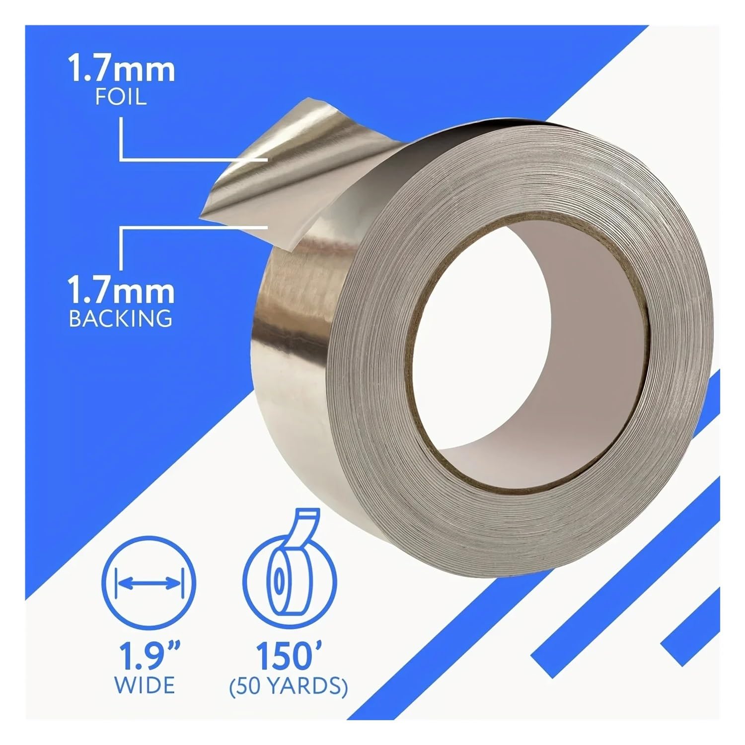 Taśma z folii aluminiowej 50 mm x 10 m do kanałów HVAC