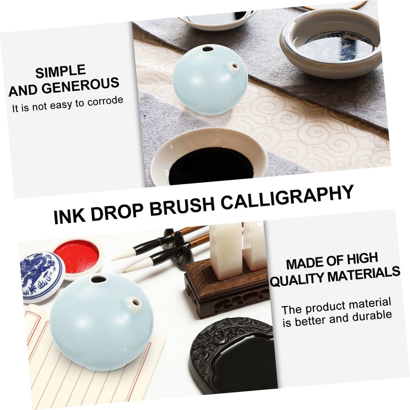 jojofuny 2 Pezzi Contenitore per Ceramica per Calligrafia Accessorio per Macinazione Design e Pratico per Studenti Pittura Sfumato