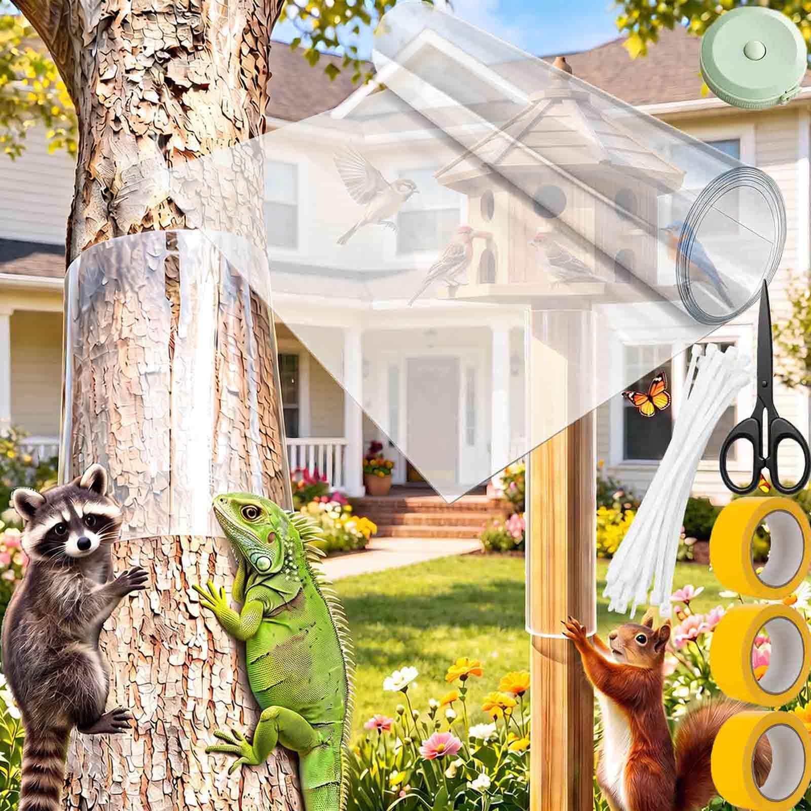 200" Squirrel Baffle for Tree Trunk, Protector Guard for 4x4 Post &amp; Pole