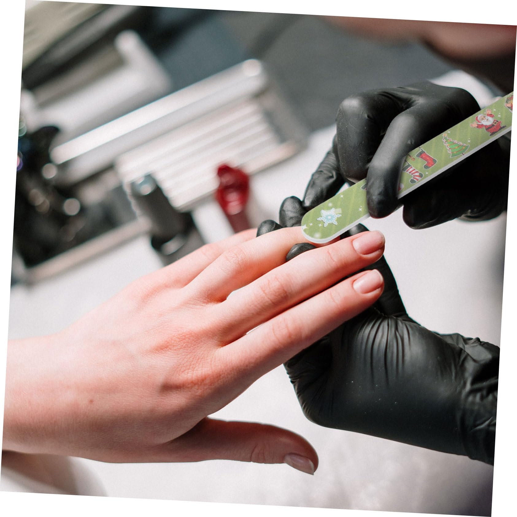 Garneck 12 Stück Teiliges Weihnachts Professionelle Maniküre Pediküre Feilen Doppelseitig für DIY Nagelpflege Zuhause Geschenk für Damen Mädchen