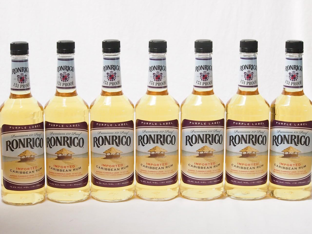 Amazon.co.jp: 7本セット(ラム ロンリコ 151 75.5度 正規 スピリッツ