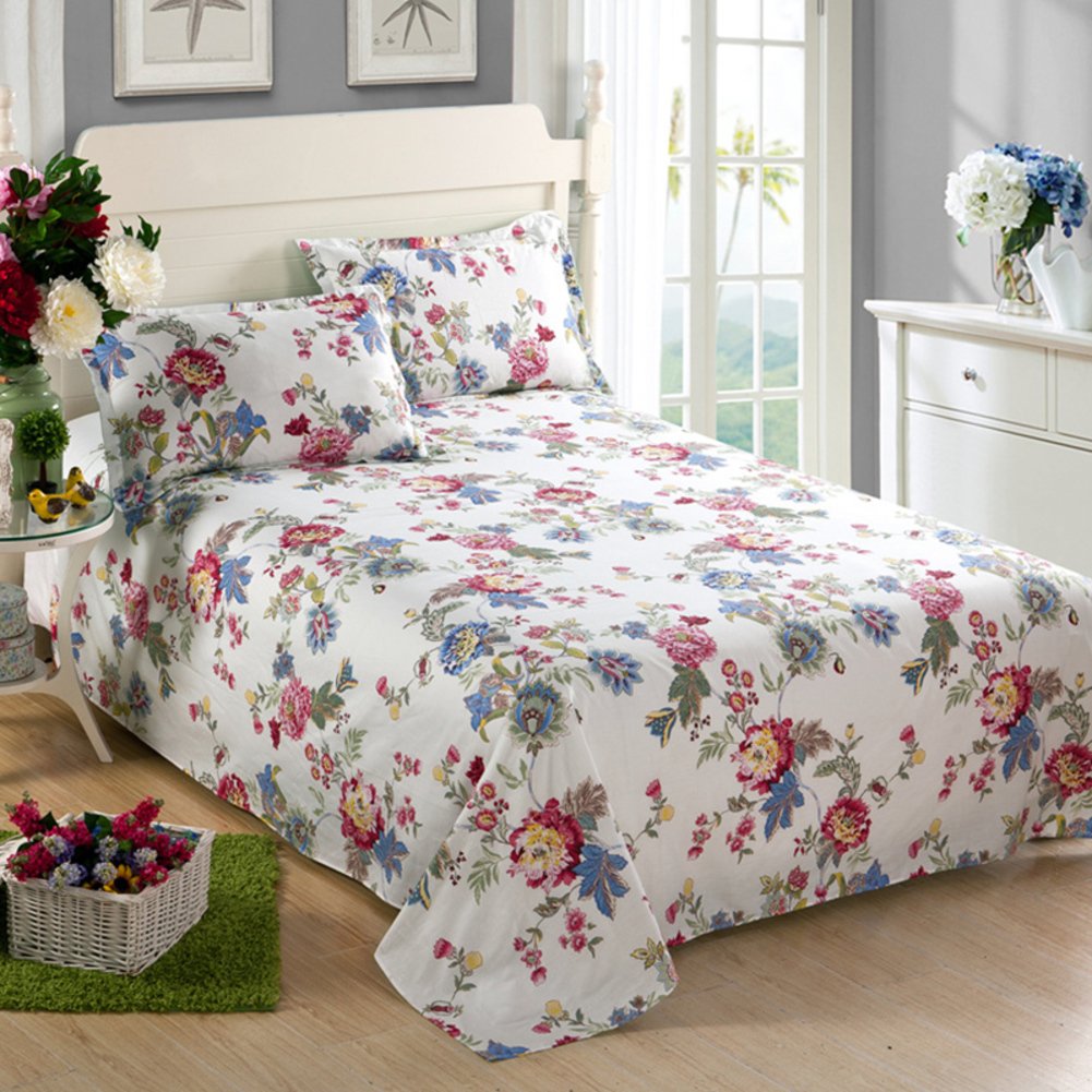 Draps en coton pur 180x230cm au tissage serré pour un confort durable