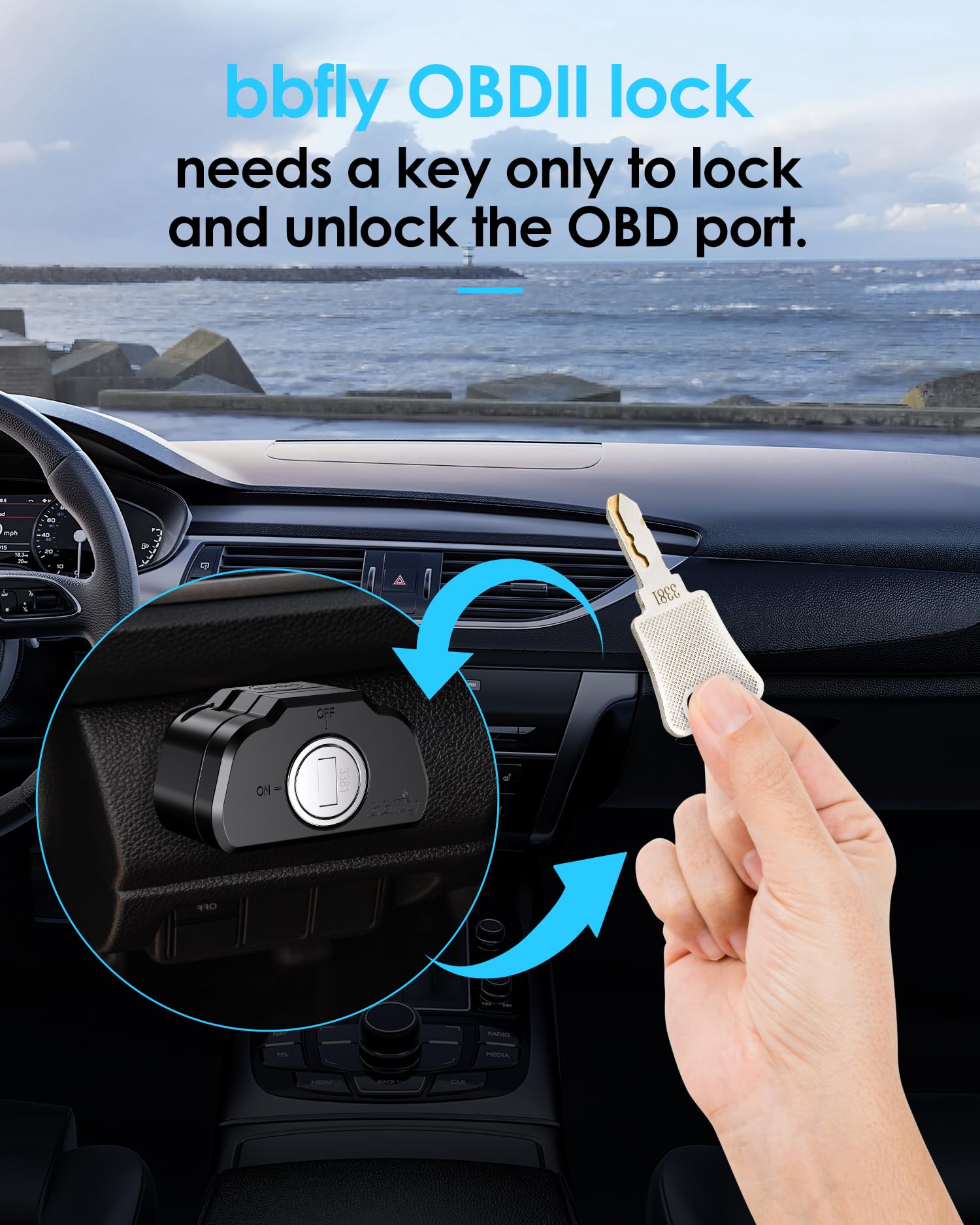 Amazon.co.jp: OBDロック、bbfly-K02 ODBポートロックツール、車用OBD2