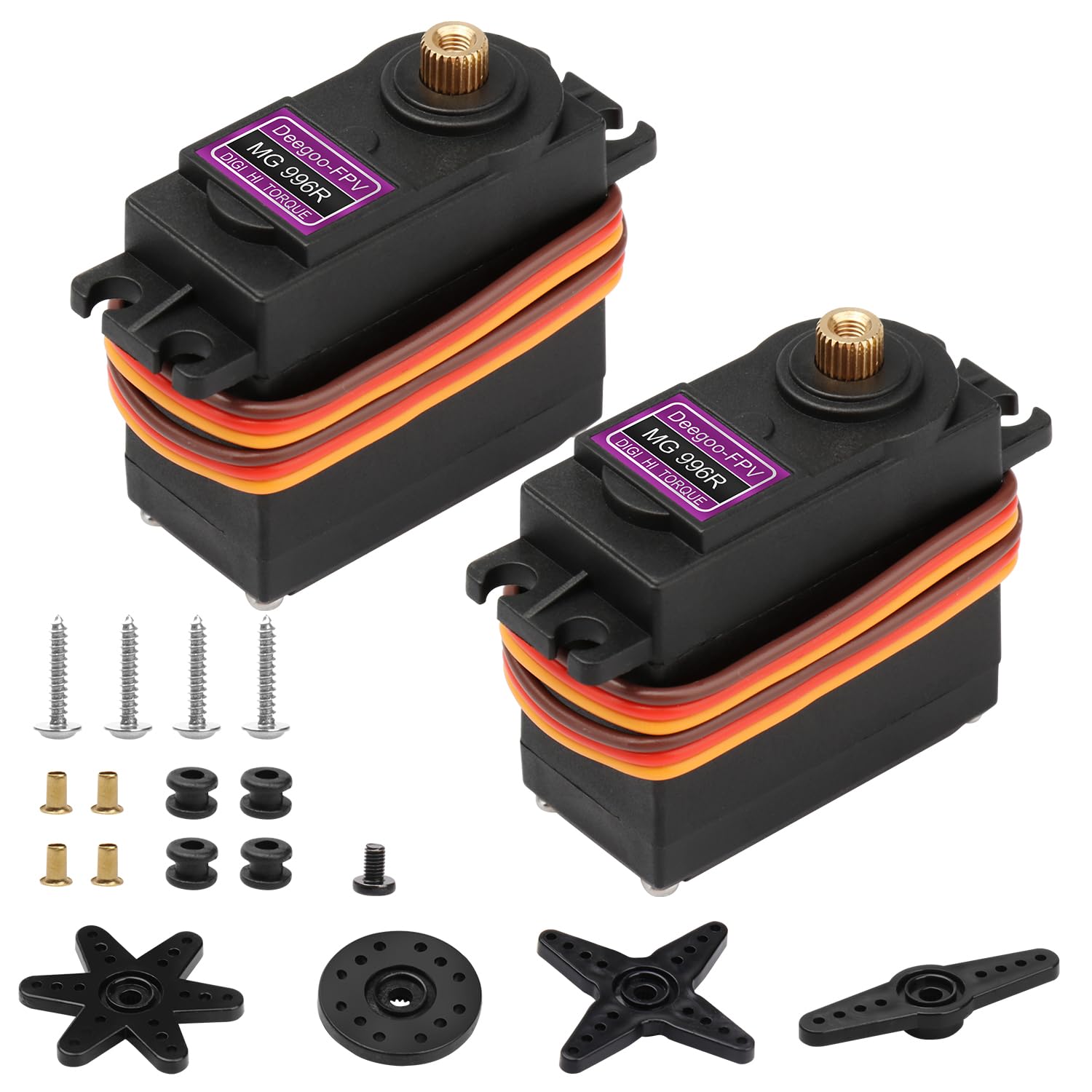 Deegoo-FPV MG996R 55g Metal Gear Digital Servos, 2-Pack