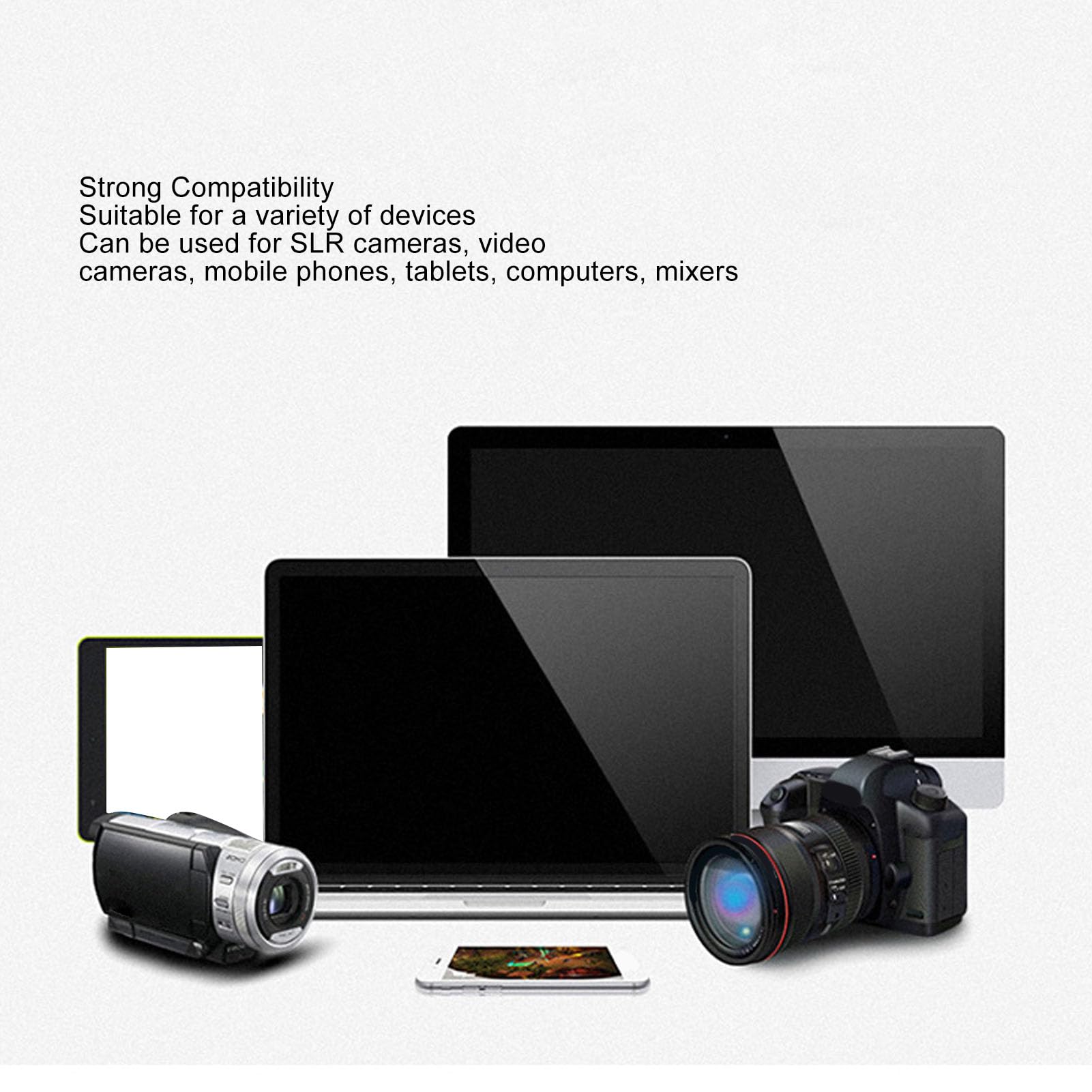 Cryfokt Microfono per Interviste a Condensatore Professionale Wireless 2.4G per Telefono con Fotocamera SLR, Alta sensibilità, per Riunioni su Larga Scala, Interviste Ai Giornalisti, 11 Pollici
