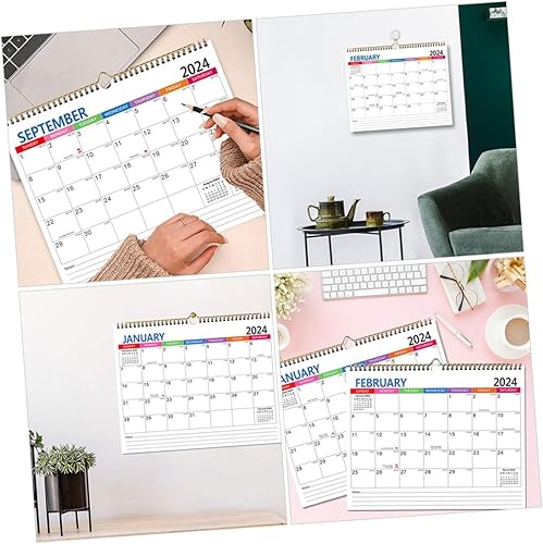 Miniatura 6 de Amosfun Family Wall Calendar Creative Agenda Calendar Holiday Hanging Calendar Wall Calendar for Home Appointment Hanging Calendar Desktop Calendar