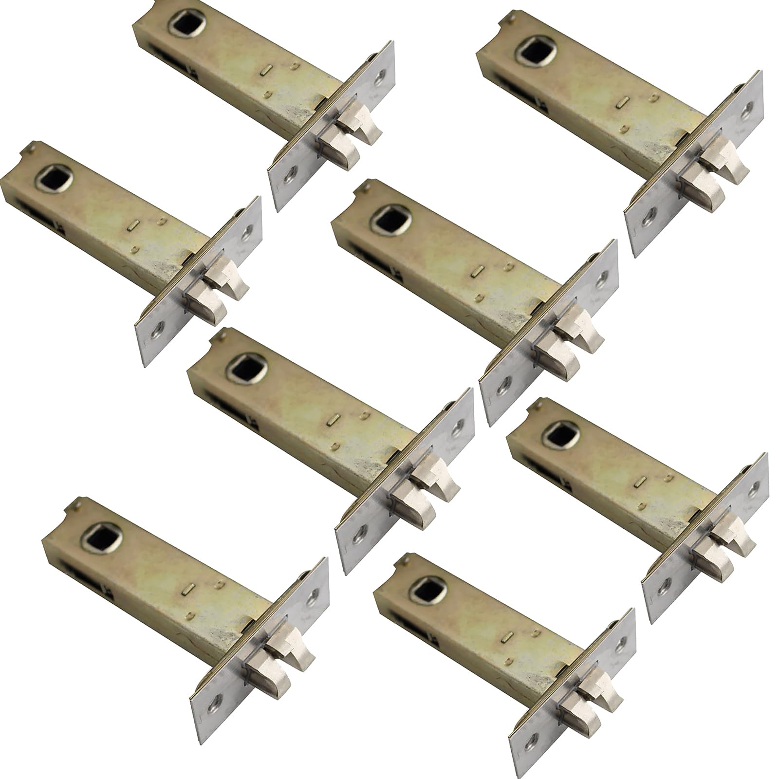 Unifizz Tubular Latch Forked 70mm Internal Door Lock Mortice Latch Polished Door Latches & Bolts for Sprung Lever Door Handles 8Pcs