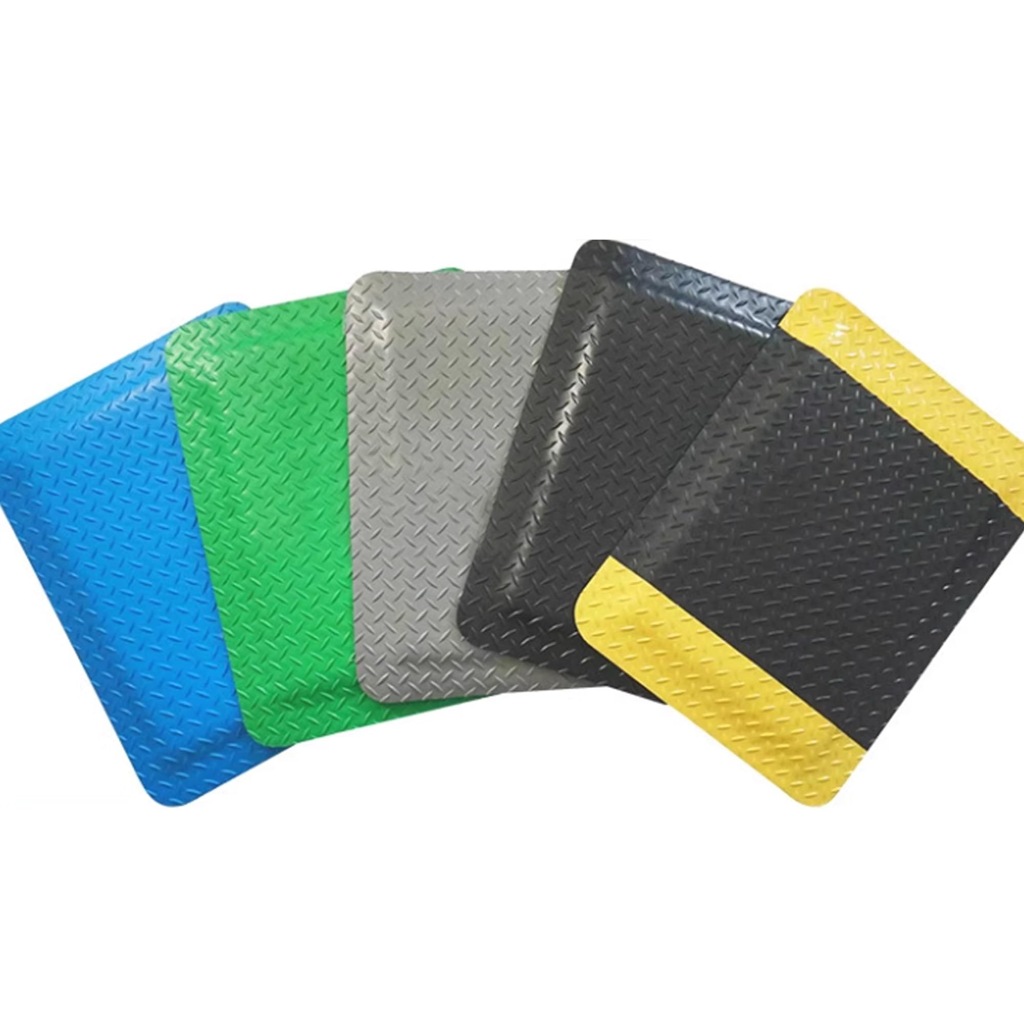 Tapetes antifatiga, tapete industrial cómodo for estar de pie en el trabajo, el hogar, el garaje, la oficina, la cocina o cualquier lugar (negro/amarillo, 2 cm de grosor, 45 cm/61 cm)(Size5,60x90cm)
