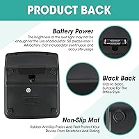 Vista 4 de 5 Pack Calculator Bulk, 12 Digits Calculators Desktop with Large LCD Display and Sensitive Butto, Solar and Battery Dual Power, Desk Calculator for