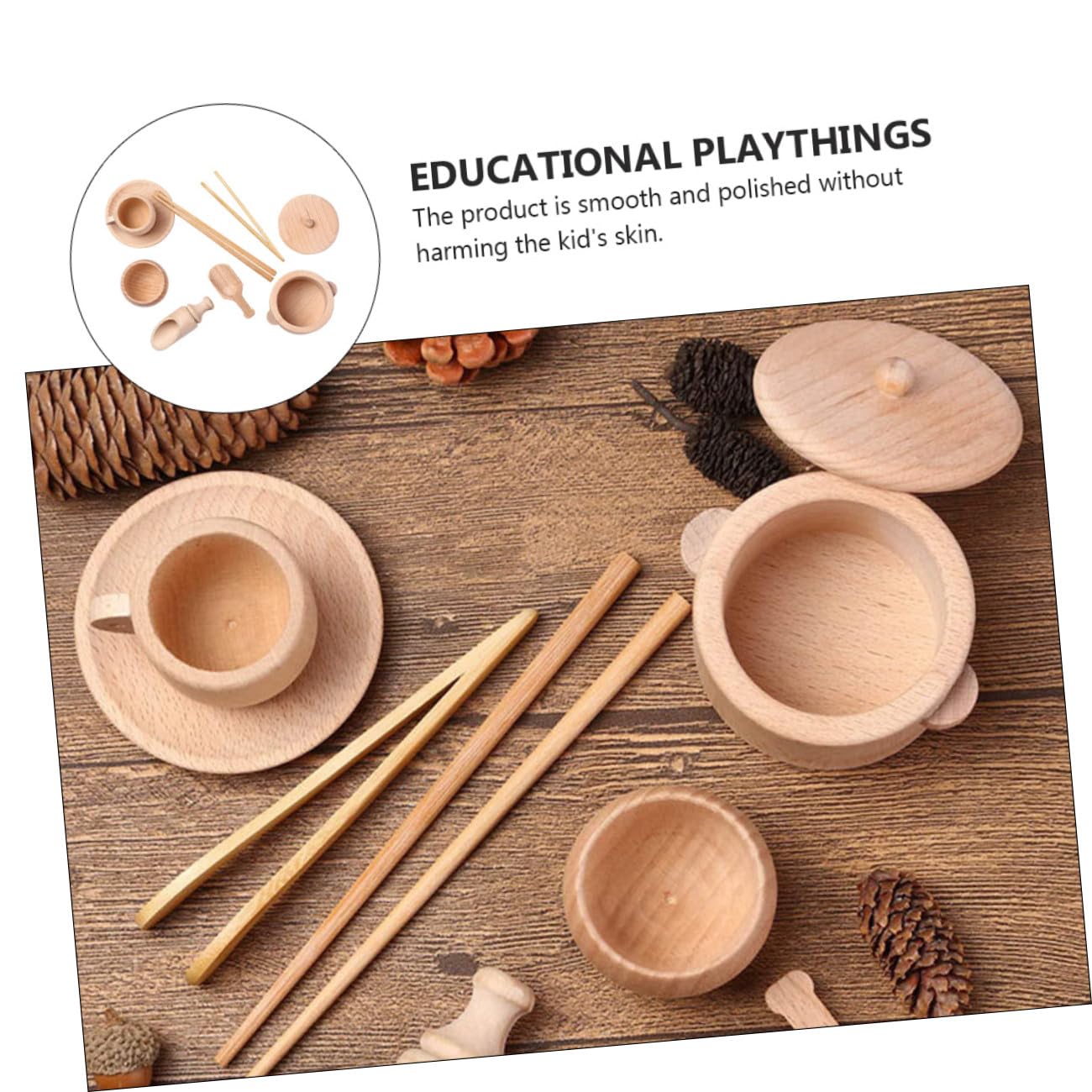 Tazzine Legno Giocattolo Set Educativo per Ragazzo Ragazza
