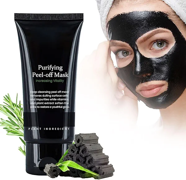 YFIXQNSU Blackhead Remover Peel Off Mask - Charcoal Peel Off Facial Mask, Nose Blackhead Remover Mask, Deep Cleansing Blackhead Pores Acne Remover