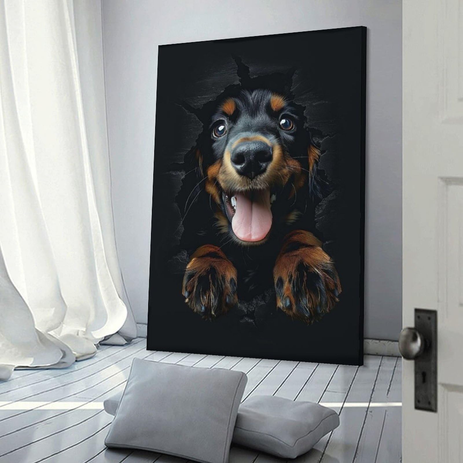 Junmoney Gordon Setter Decorative Canvas Print 24x36inch(60x90cm), for Flats, Guest Rooms Or Compact Rooms, Home Artwork for Modern Interiors