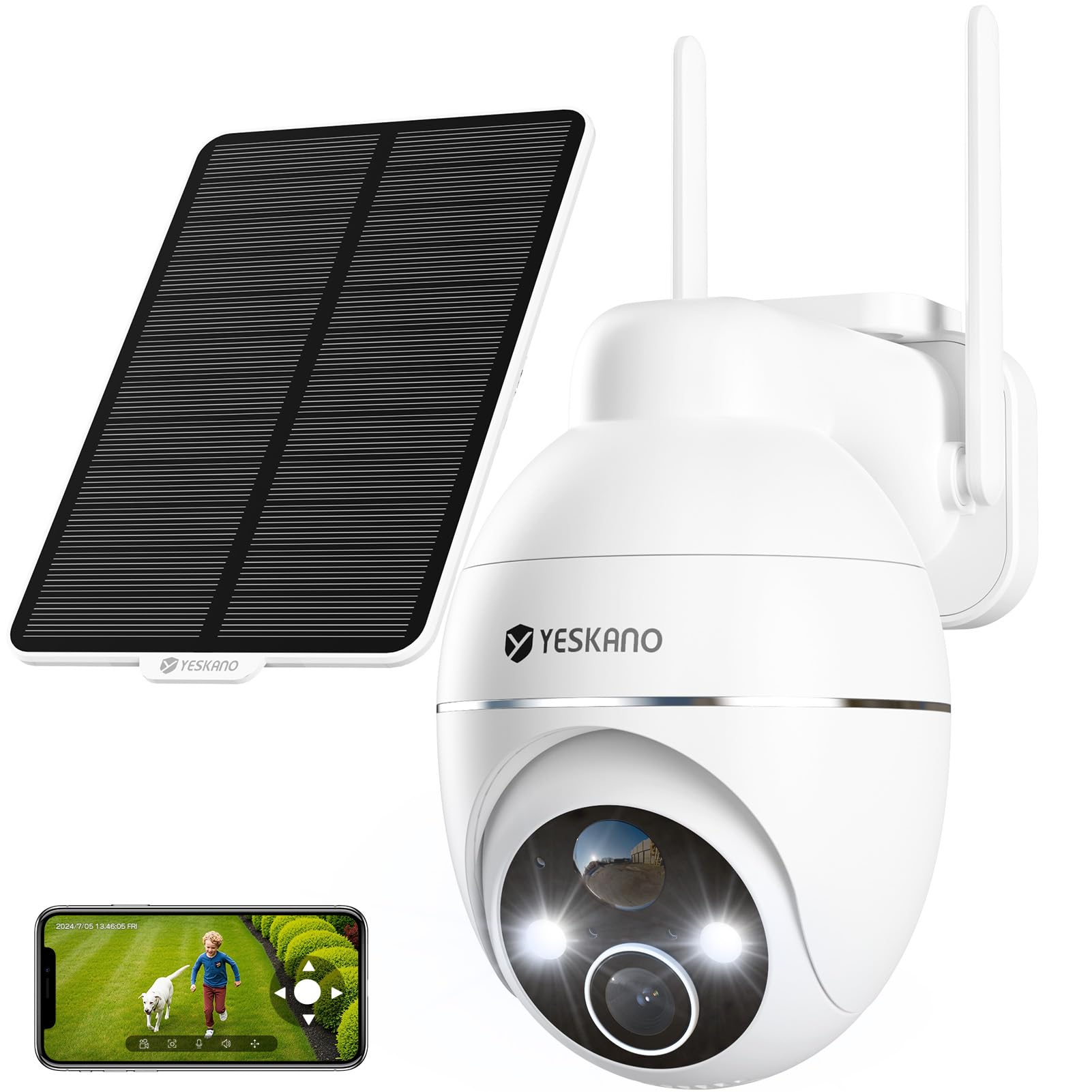 PTZ Außenkamera Akku WLAN IP65 IeGeek 360° PTZ Überwachungskamera WLAN Außen Kabellos 5MP Akku Wifi Outdoor Kamera
