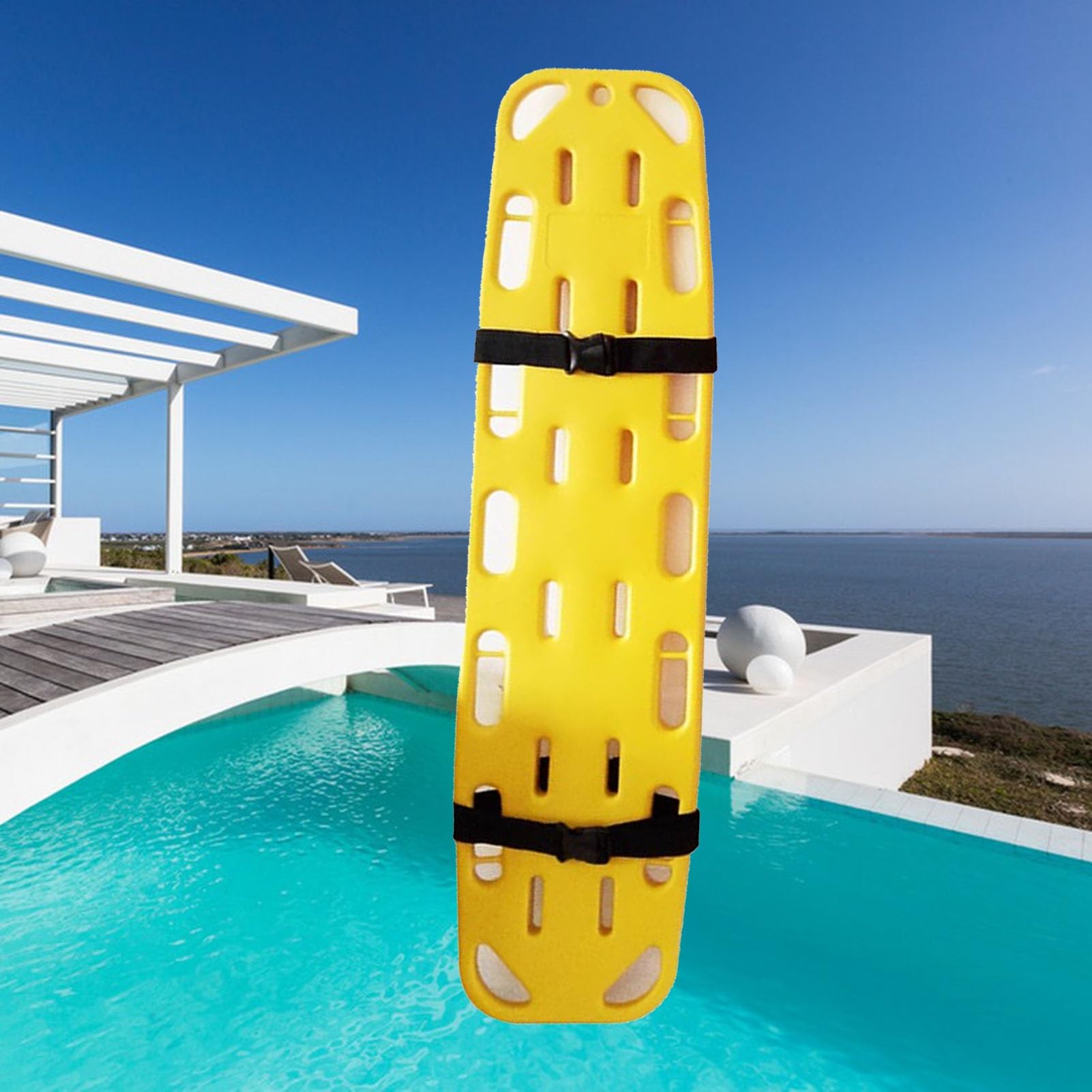 Brancard de Sauvetage Aquatique Planche Dorsale Flottante pour Parcs Aquatiques, Brancards Médicaux D'immobilisation des Patients, Planche Dorsale de Sauvetage pour Brancard D'ambulance(138x35x5cm(54.