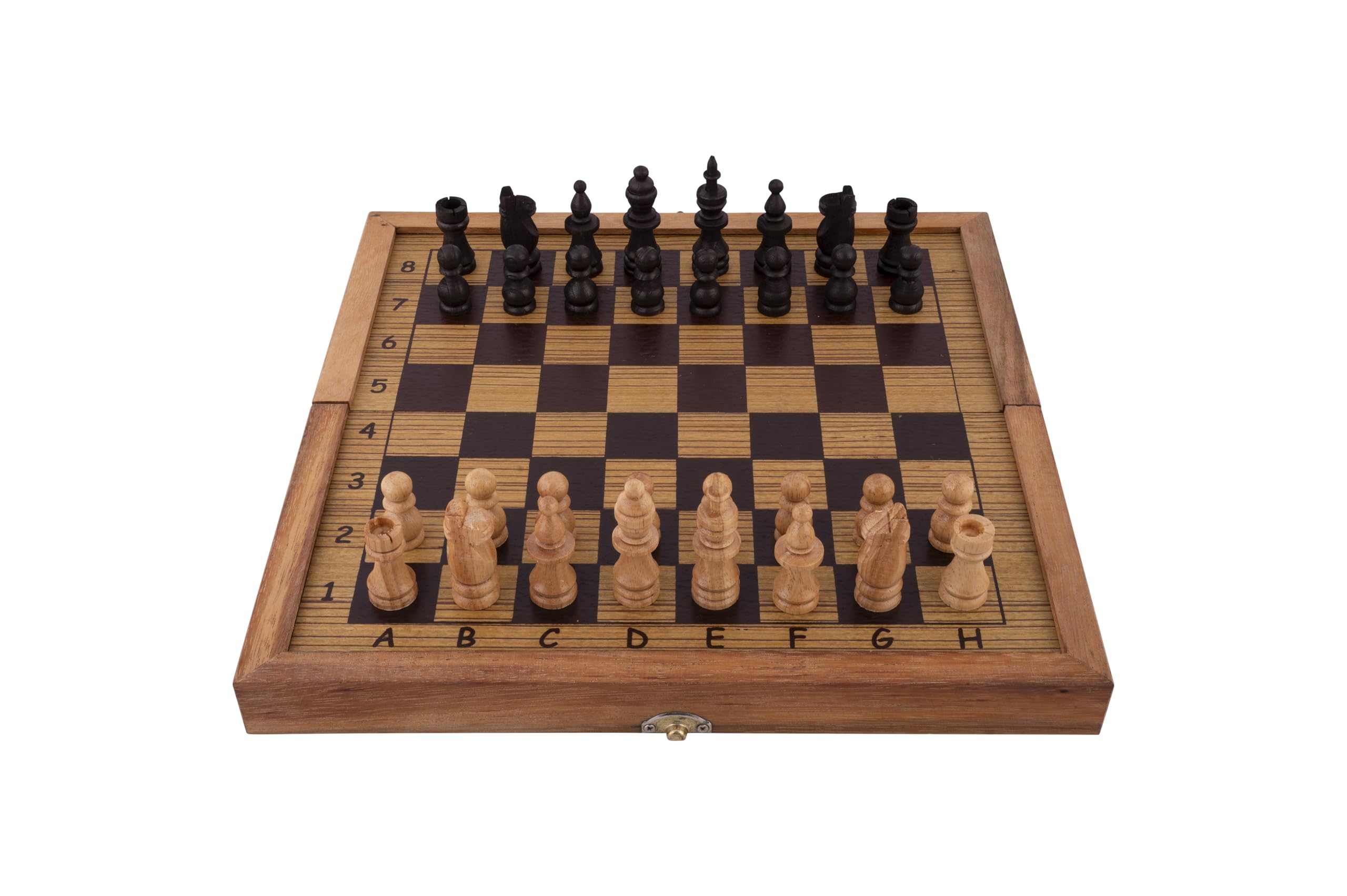 Engelhart, 350522-2-in-1 Large Wooden Chess & Backgammon Set including Notation 35 cm, Folding Board Game - Image 2