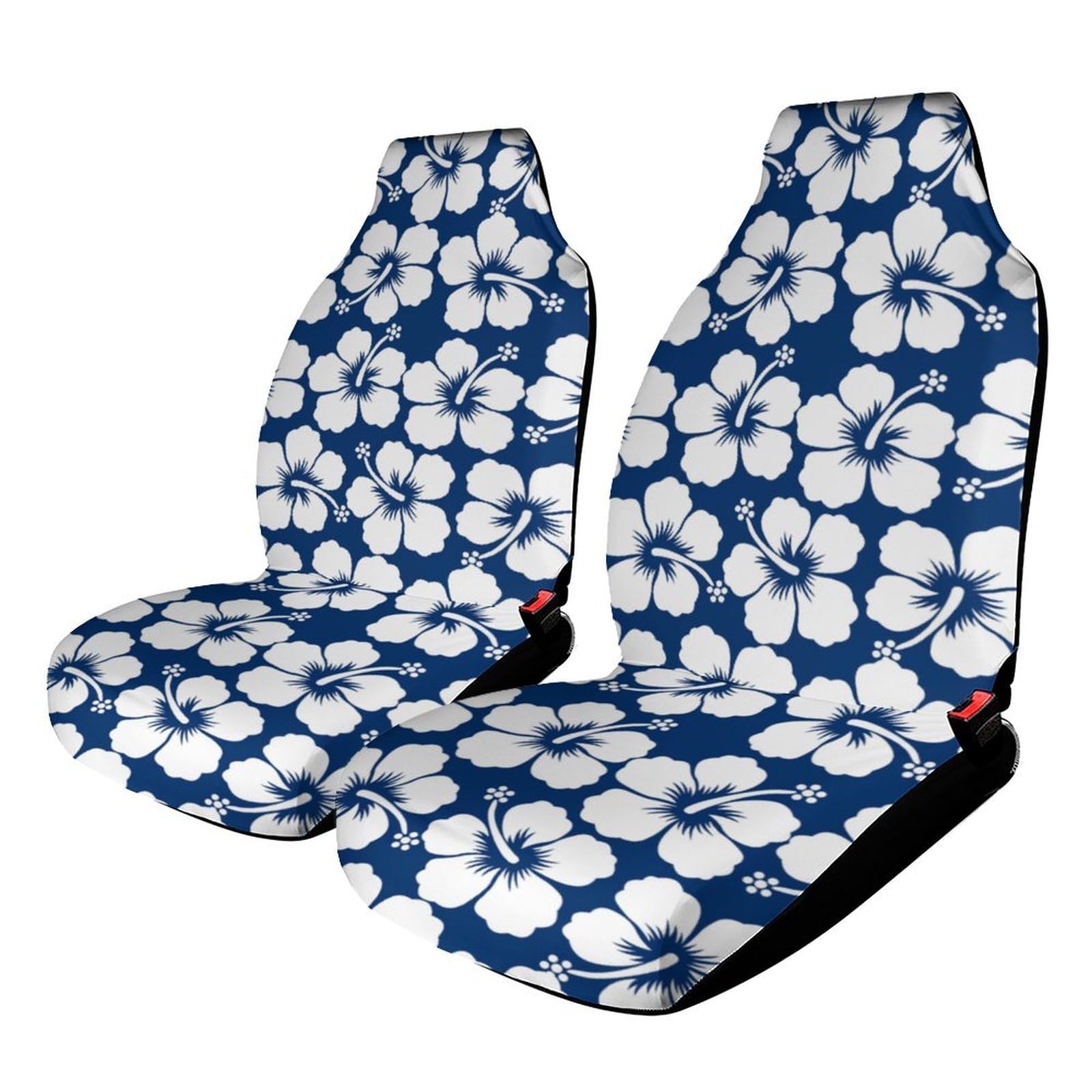 Funda para asiento delantero de coche, diseño de flores, estilo hawaiano, protector universal para asiento de coche