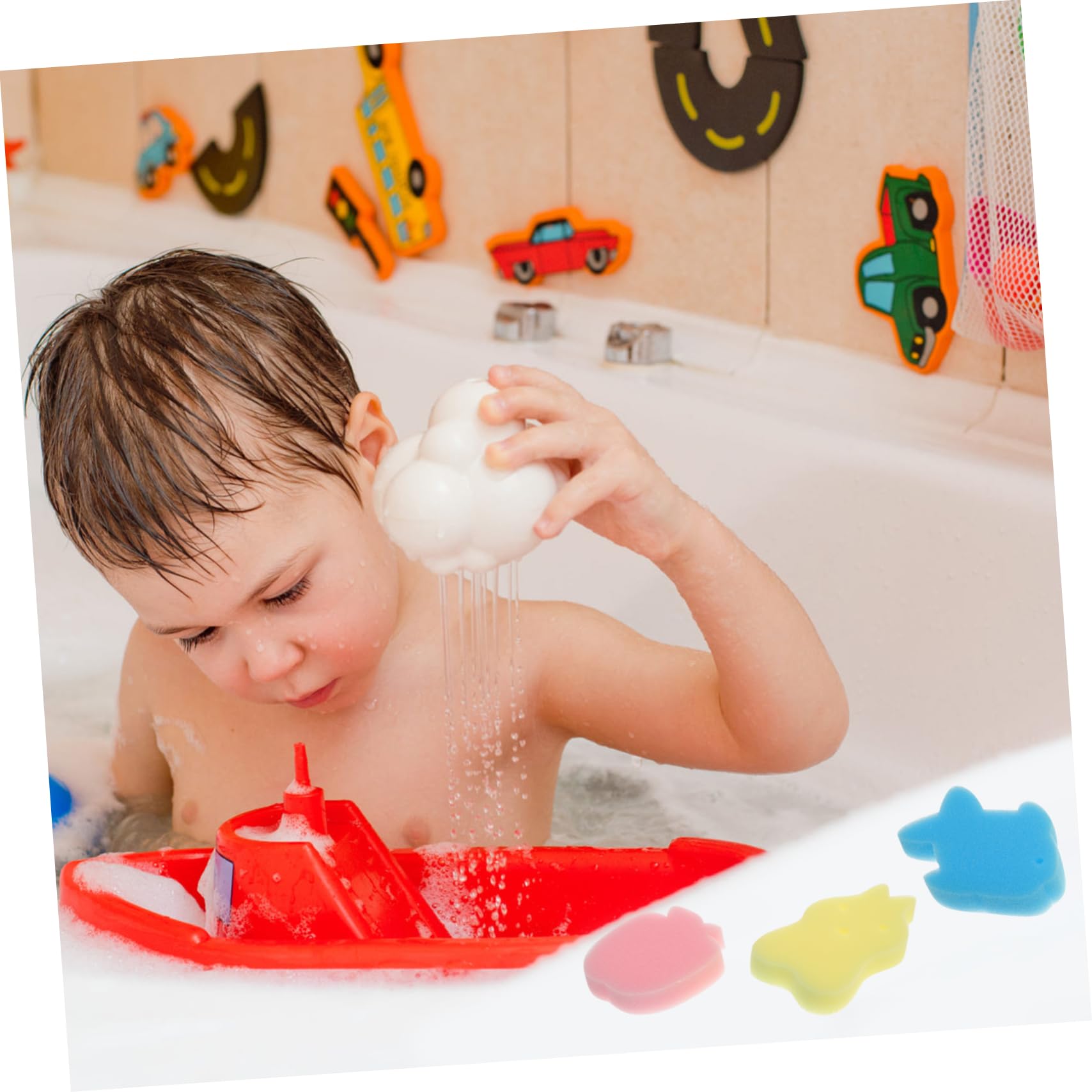 Hemoton Bath Sponges Cushion Newborn Bath Support Mat for Soft Sponge Bath Cushion for Comfort Random Style for Safe and Relaxing Bathing Experience