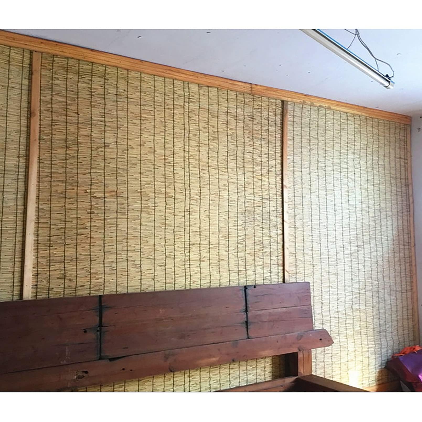 Pantalla De Caña Natural, Decoraciones Para El Hogar, Mimbre Ocultacion, Cañizo Y Brezo, Panel De Privacidad De Cerca De Bambú, Protección Contra El Viento Y El Sol De Madera, Para Patio, Balcón
