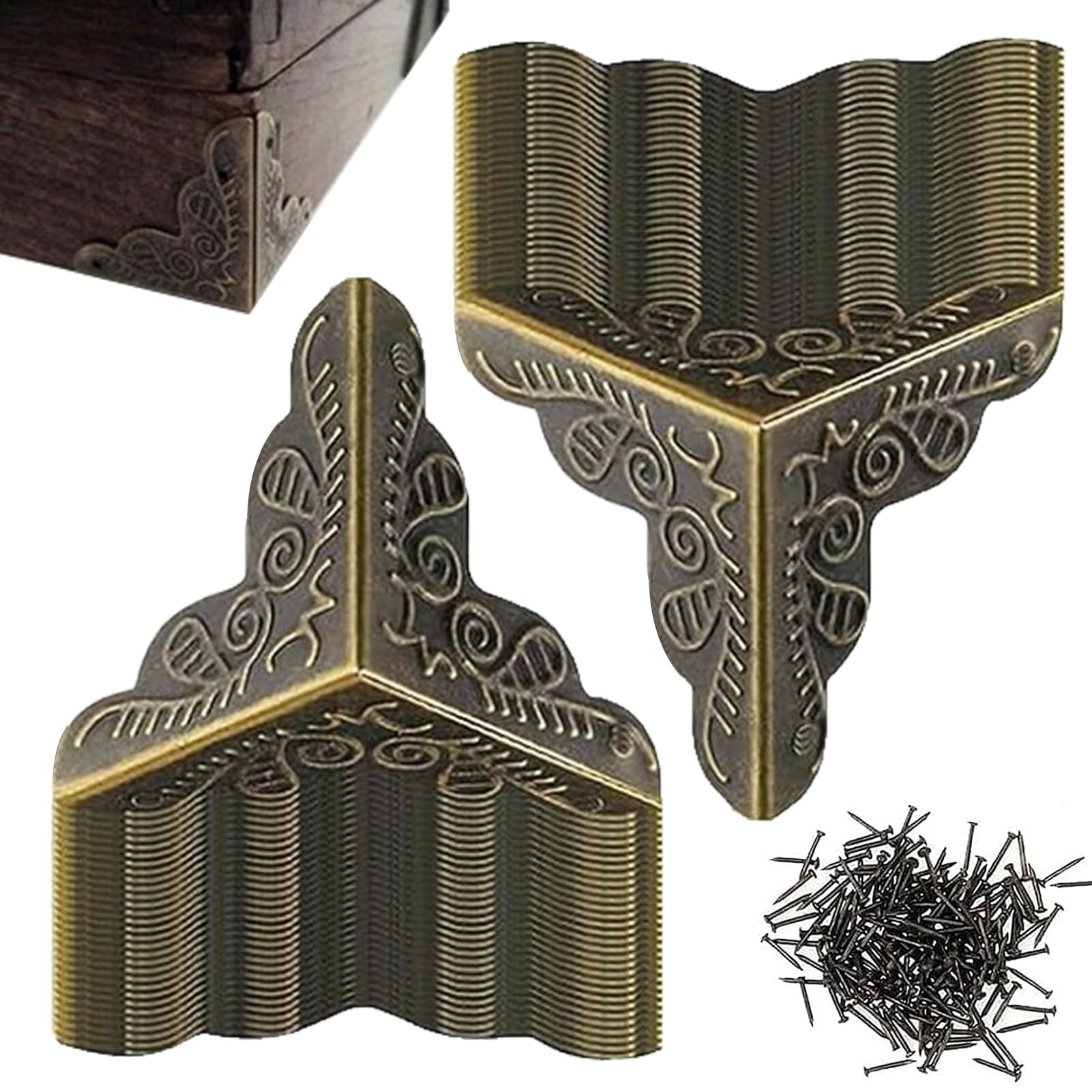 Elegante escudo de caminata de madera y protectores de esquina de escalera retro