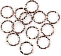 Vista 4 de 200 anillos de salto de 0.236 pulgadas, chapados en oro, calibre 21