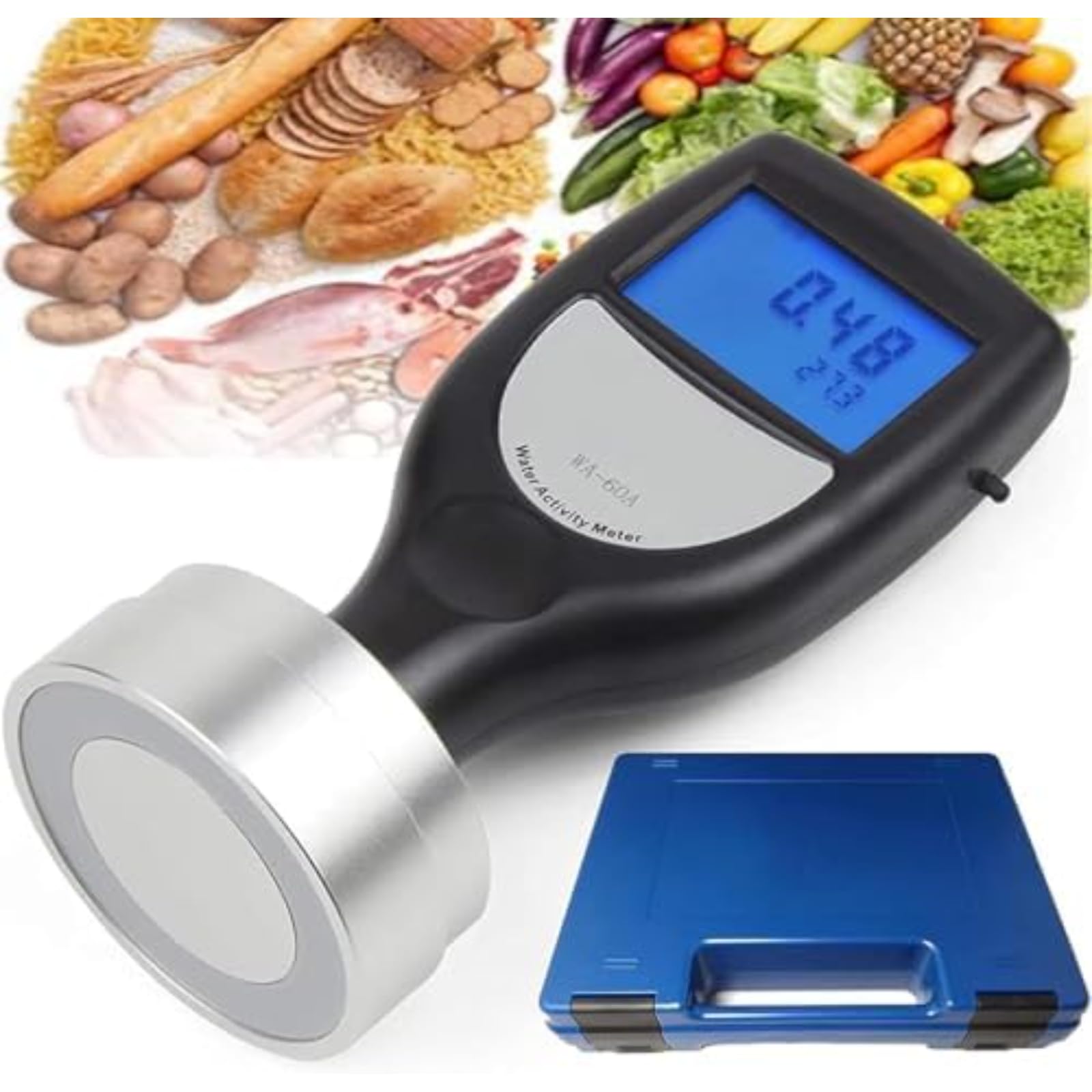 Misuratore di attività dell'acqua di precisione per test di umidità alimentare, dispositivo intelligente del sensore di umidità digitale, lettore accurato per ingredienti per panificazione, caseario e