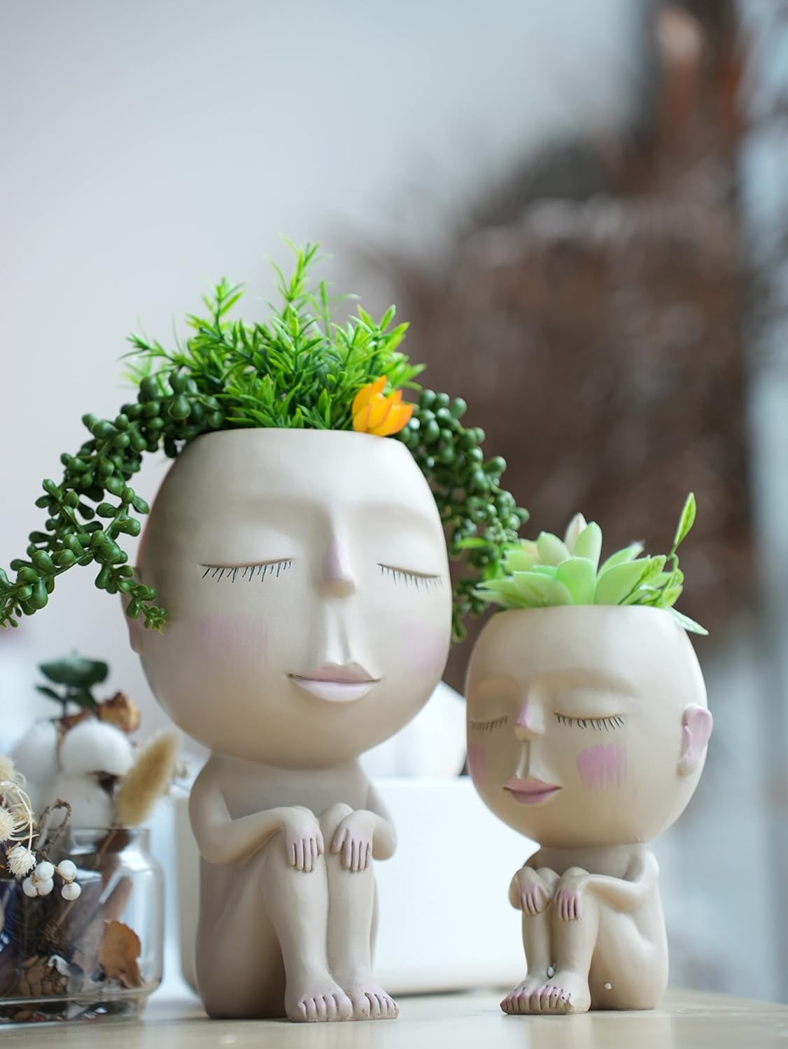 SMHIANFL Face Planter Pot Face Flower Pot for Indoor