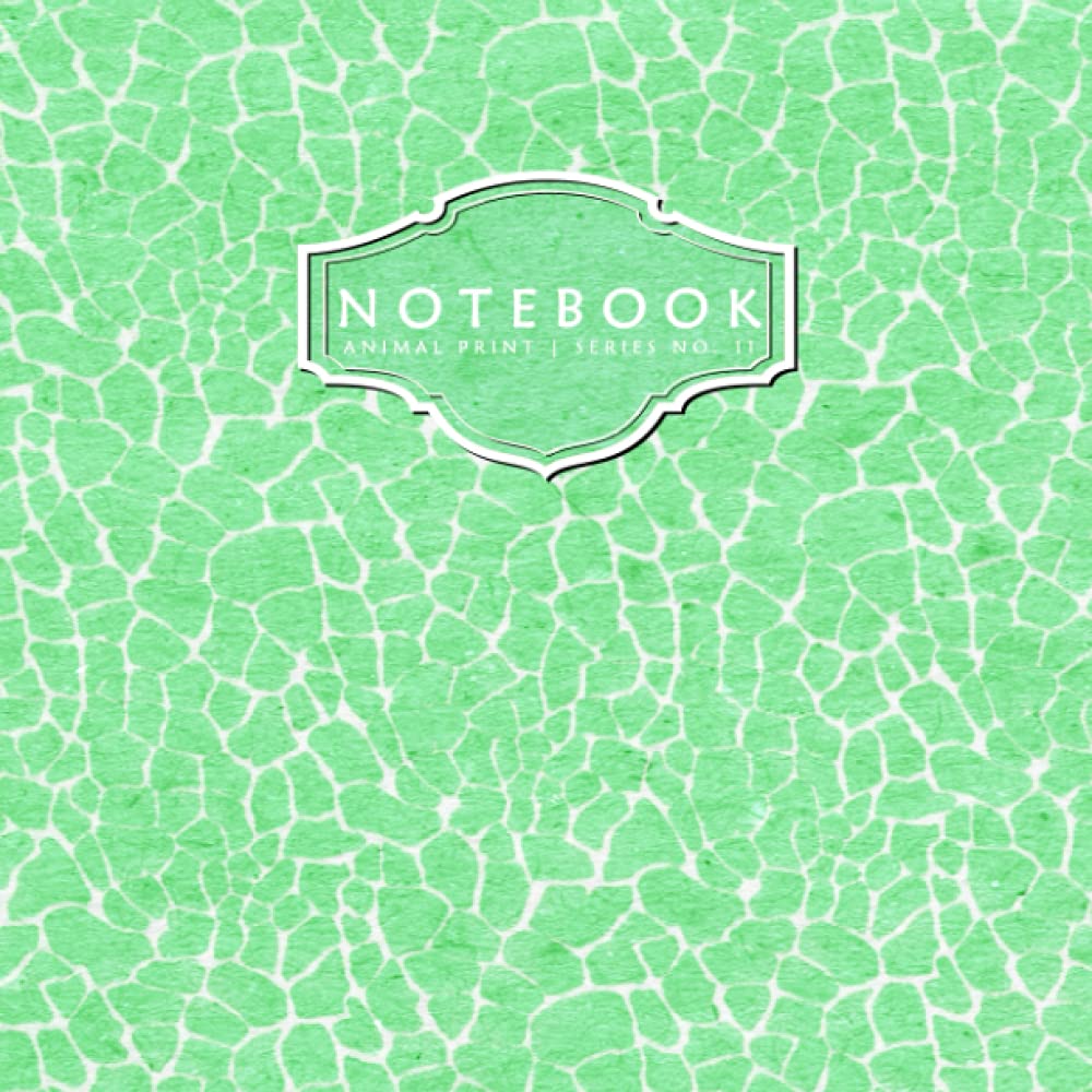 NOTEBOOK: WRITE, JOURNAL, COMPOSE, PLAN AND DRAW [SEAFOAM GREEN ANIMAL PRINT | SERIES NO. 11]
