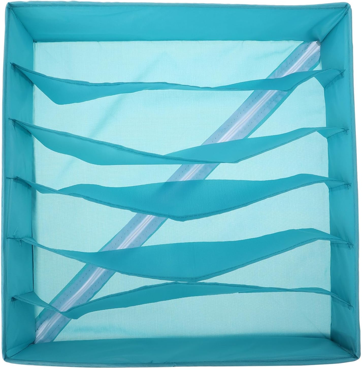 Hemoton Foldable Underwear Closet Organizer with 6 Slots Polyester Divider