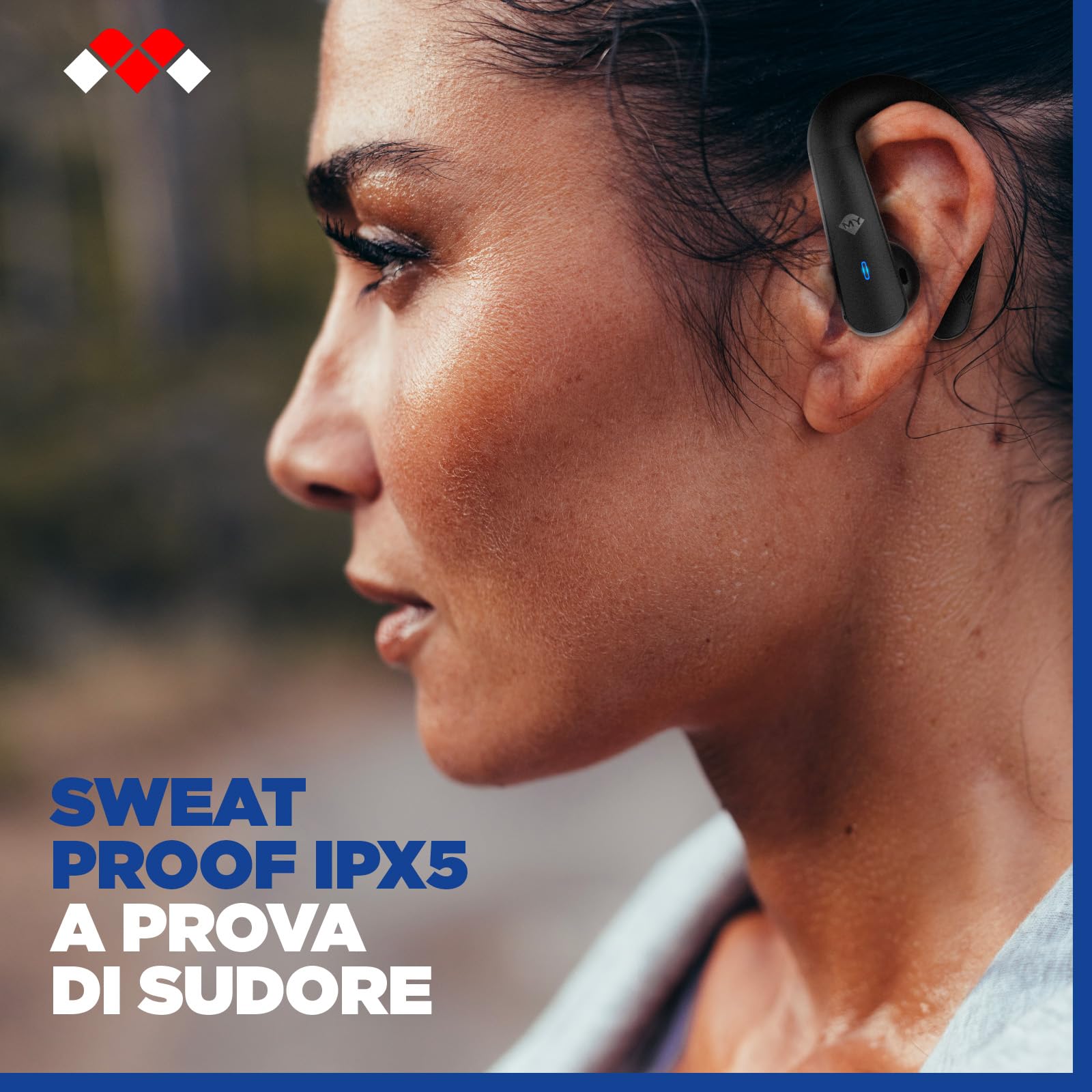MELICONI MYSOUND True FIT Plus - Écouteurs True Wireless Bluetooth 5.3 Noir, Idéal pour Le Sport, Commande Tactile, Boîtier de Chargement avec LED, Batterie de 32 Heures