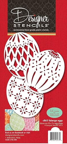 Designer Stencils Faberge - Plantillas para huevos de Pascua, beigesemitransparente