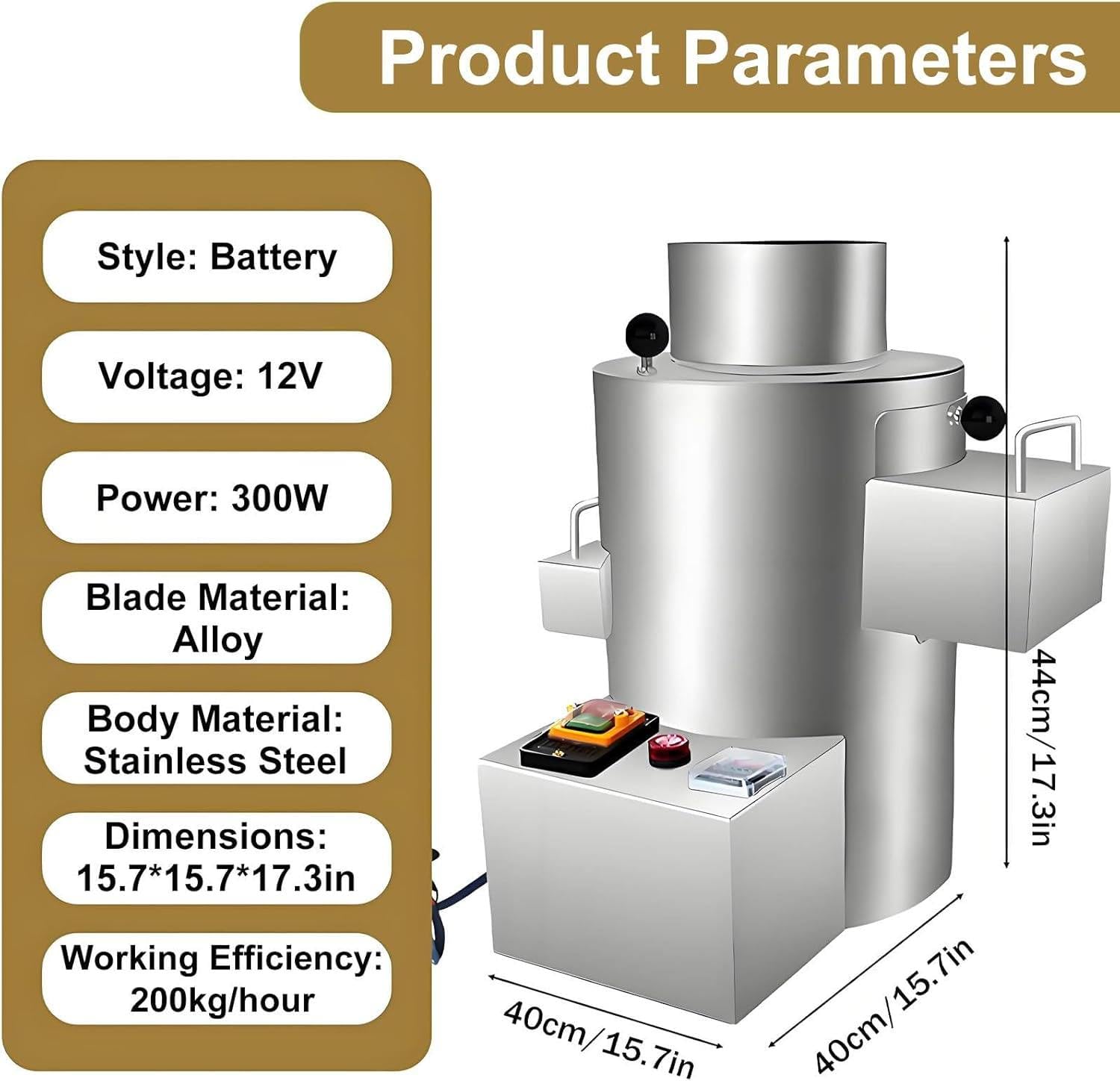 Pelapatate Commerciale, pelapatate Automatico, pelapatate in Acciaio Inox, pelapatate Elettrico Professionale 12v/Nobattery