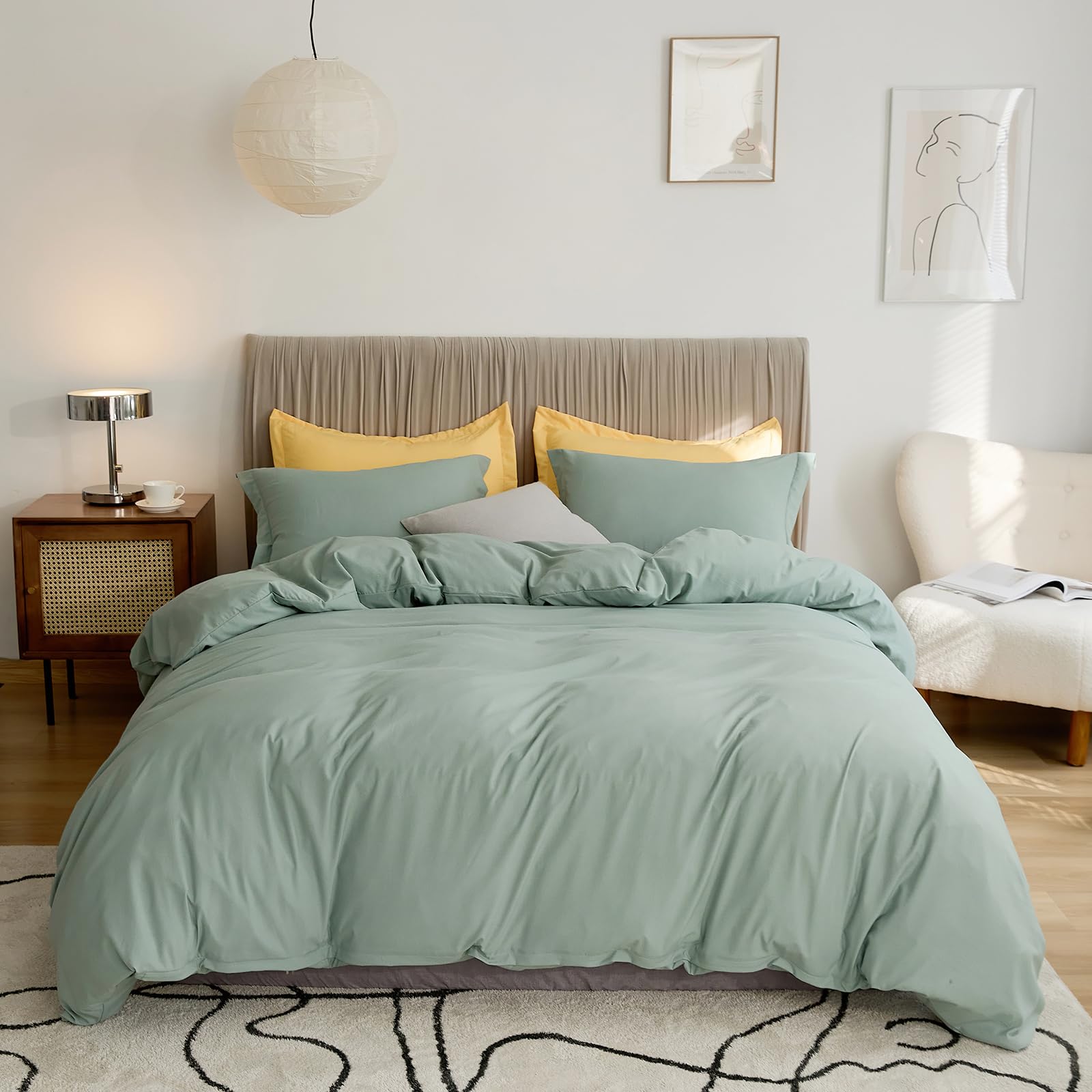VClife Sage Green Duvet Cover King