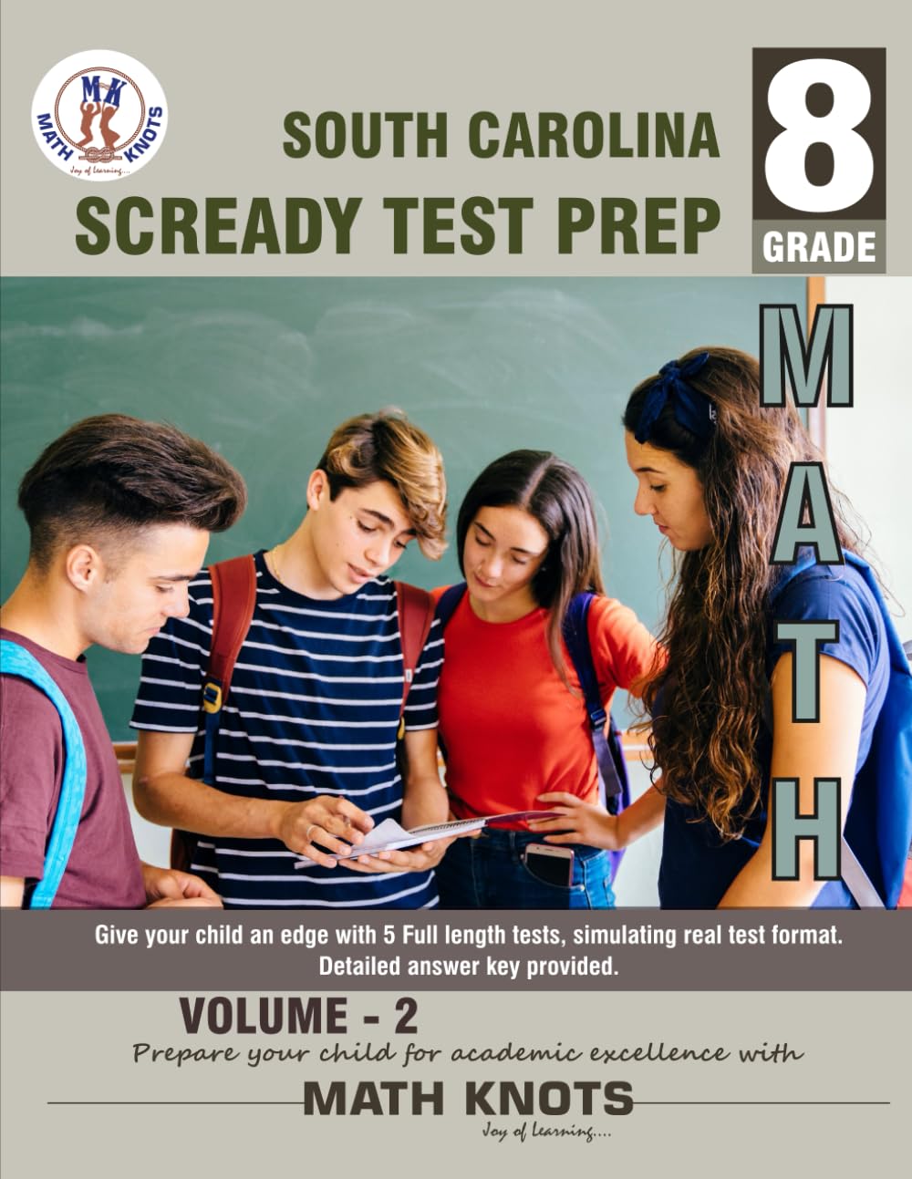 South Carolina State ( SC READY) , 8th Grade MATH Practice Tests ,Volume 2