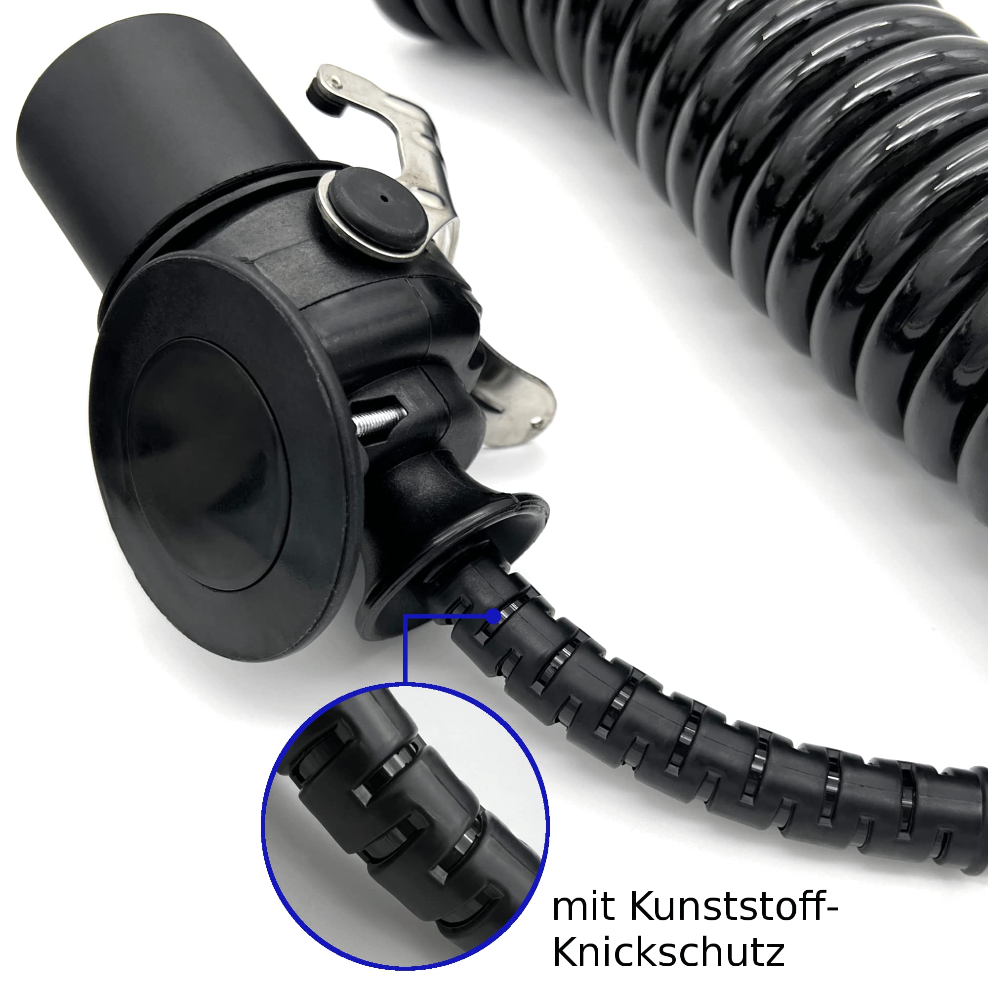 SAMETRUCK Elektrowendel 24V 7 polig 3,8m Spiralkabel LKW Anhänger Auflieger Kabel EBS ABS