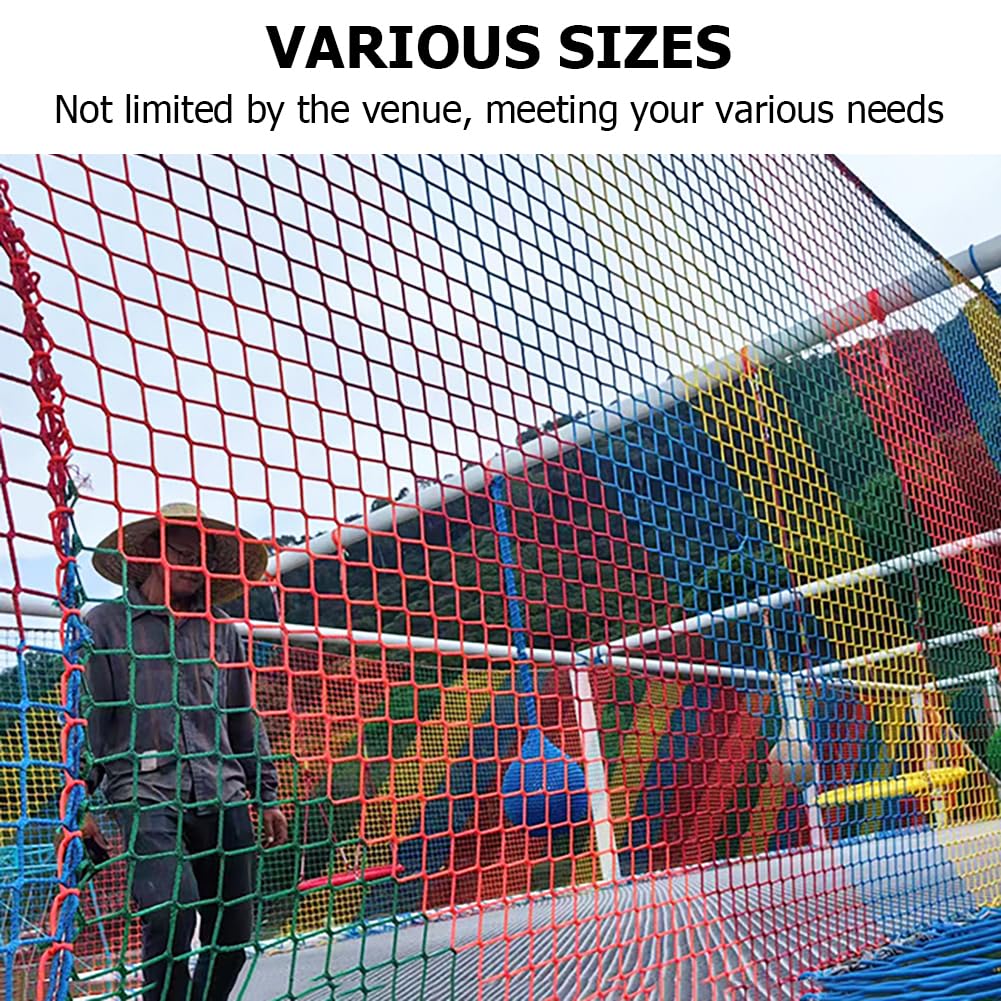 Red de carga de escalada para niños, red de protección de seguridad, escalera de cuerda para columpios y parque infantil, carga de hasta 300 kg, ideal para barras de mono en el patio trasero