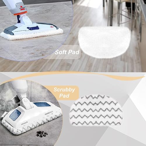 Miniatura 7 de LeFix - Juego de 4 almohadillas lavables para fregona de vapor + 4 discos de fragancia compatibles con Bissell Powerfresh 1940 1440 1544 1806 2075