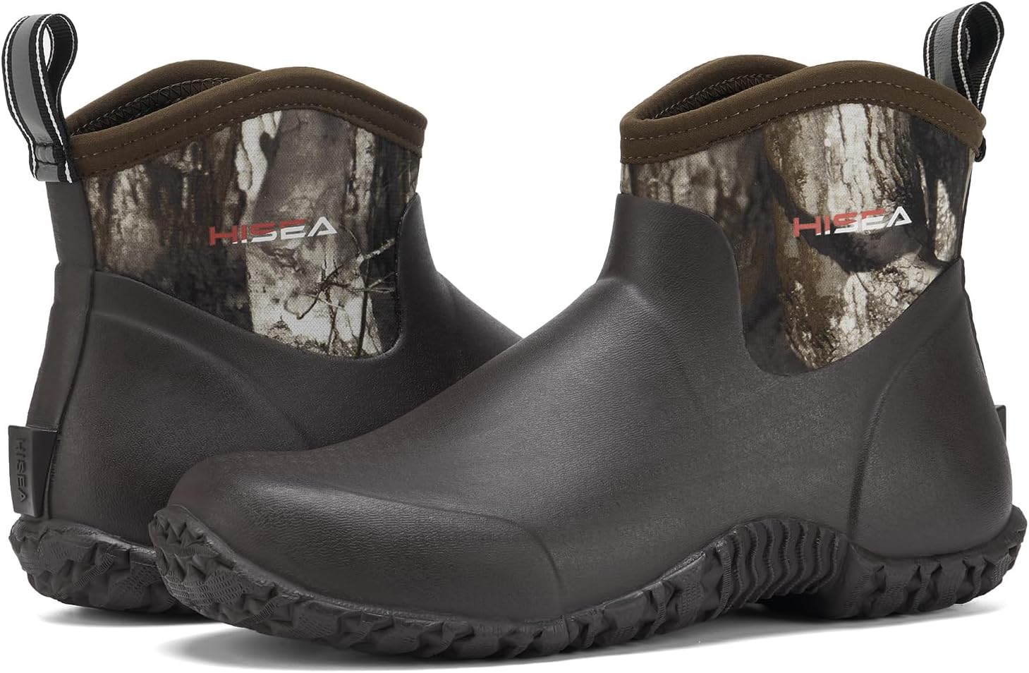 HISEA Men's Rain Boots, Ankle Height Garden Shoes Waterproof Insulated Rubber Neoprene Mud Boots Anti-Slip Outdoor Work Booties for Gardening Farming Camping Fishing and Yard Working - Image 6